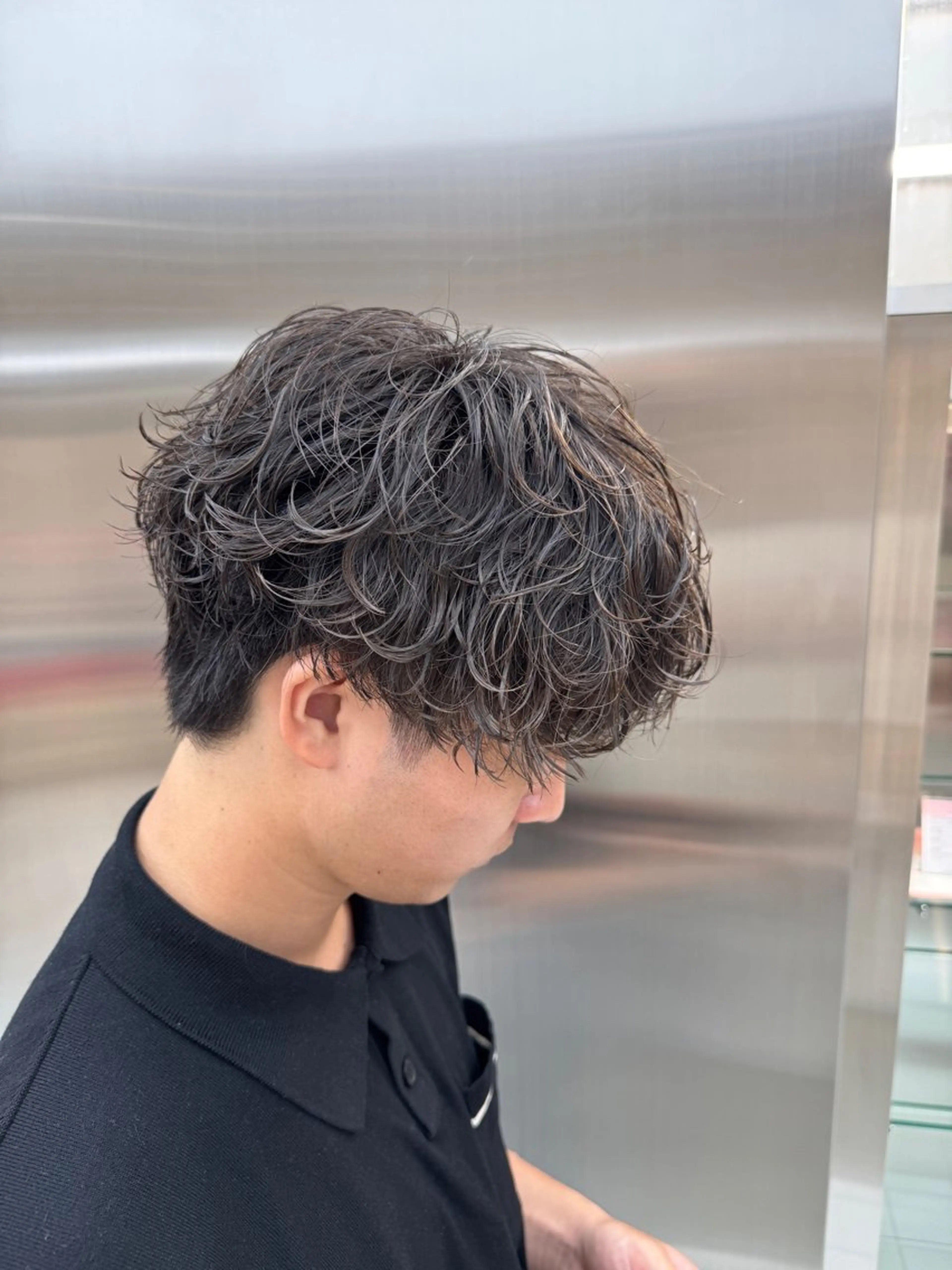 ショート パーマ メンズ カット パーマ fifth park 六反穂 龍介のヘアスタイル