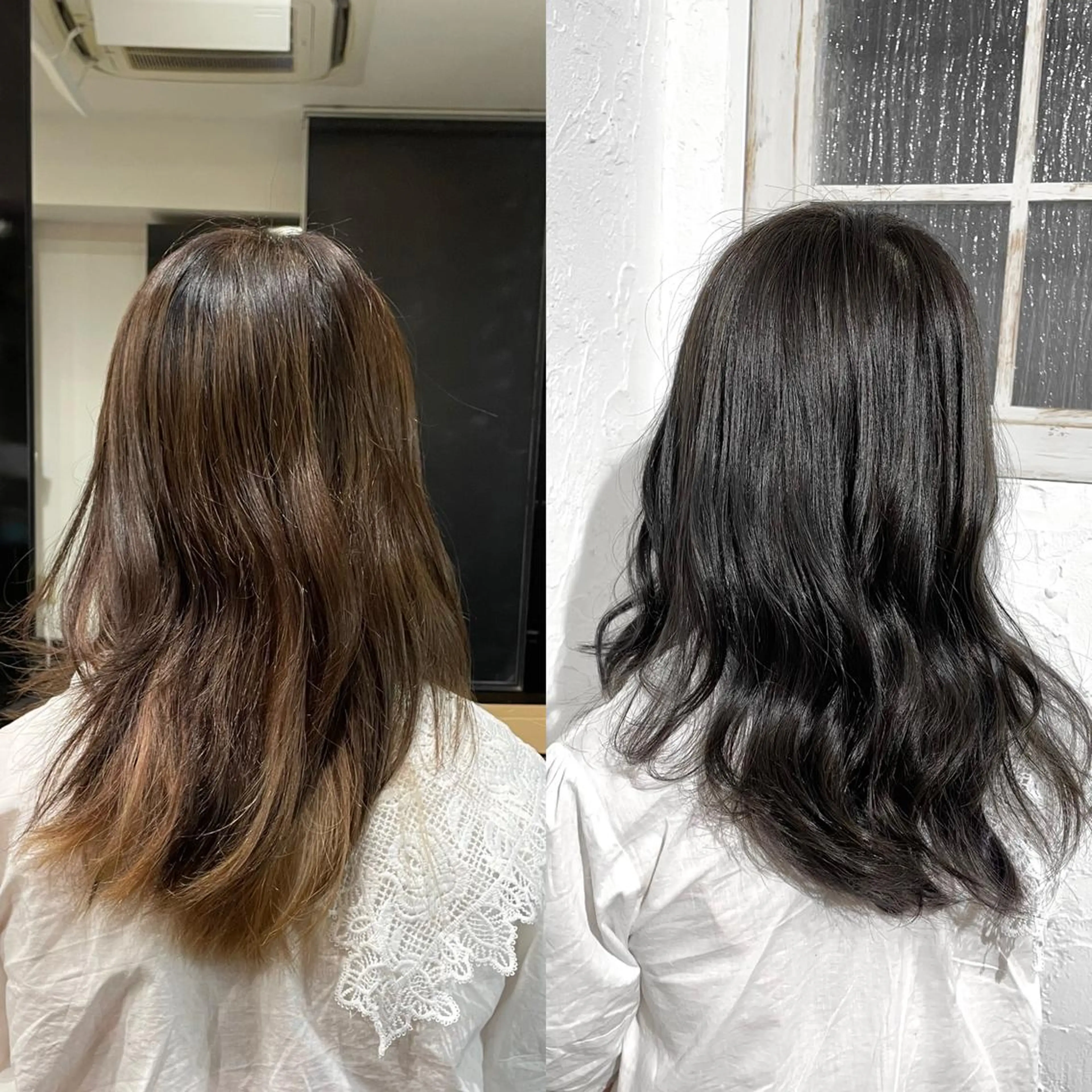 ロング カラー ショートボブ アッシュ アッシュグレー 黒髪 ブリーチ 新宿御苑前/新宿 Ryuseiのヘアスタイル