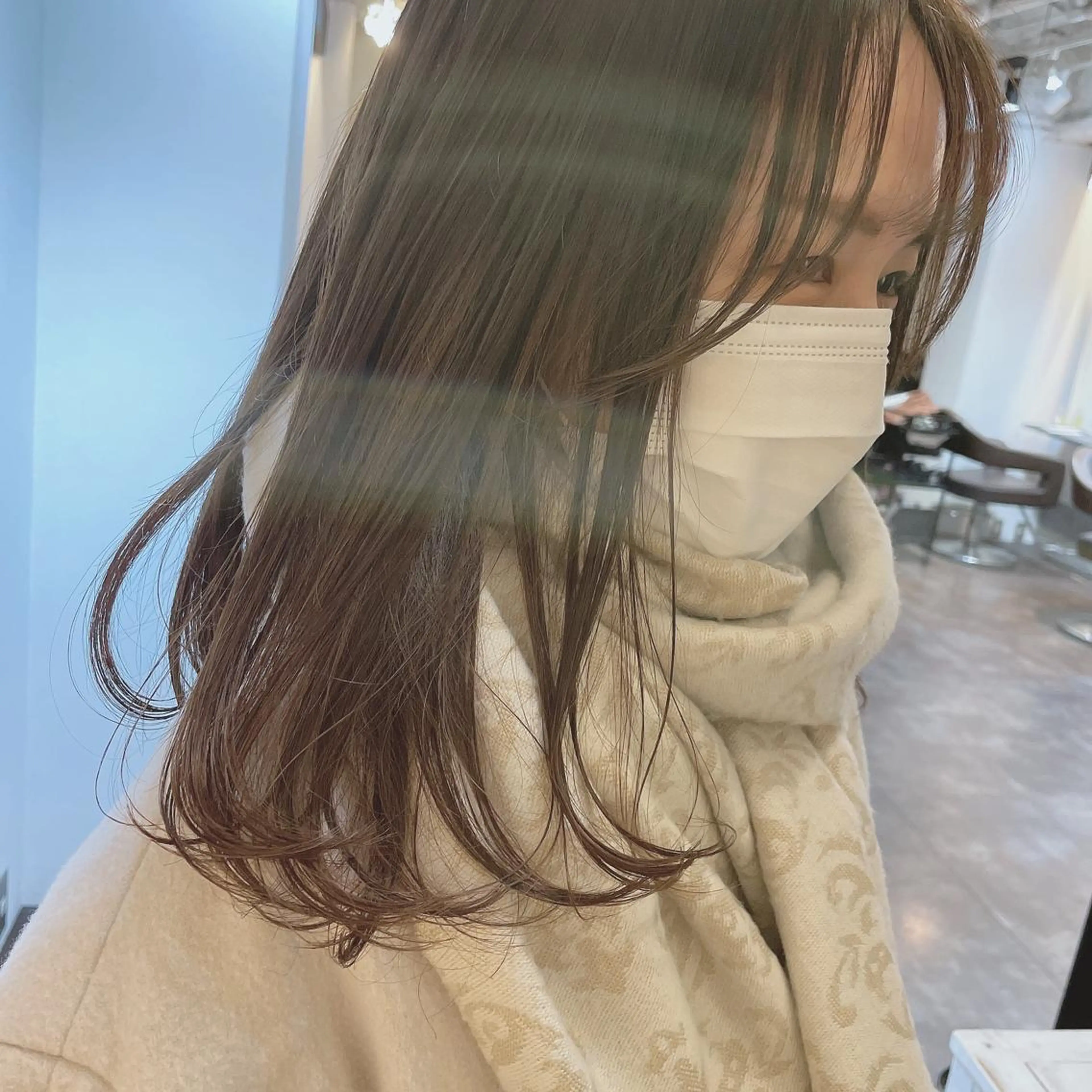 セミロング カラー ベージュカラー 赤味消し髪質改善特化 🫧eyl西梅田🫧のヘアスタイル