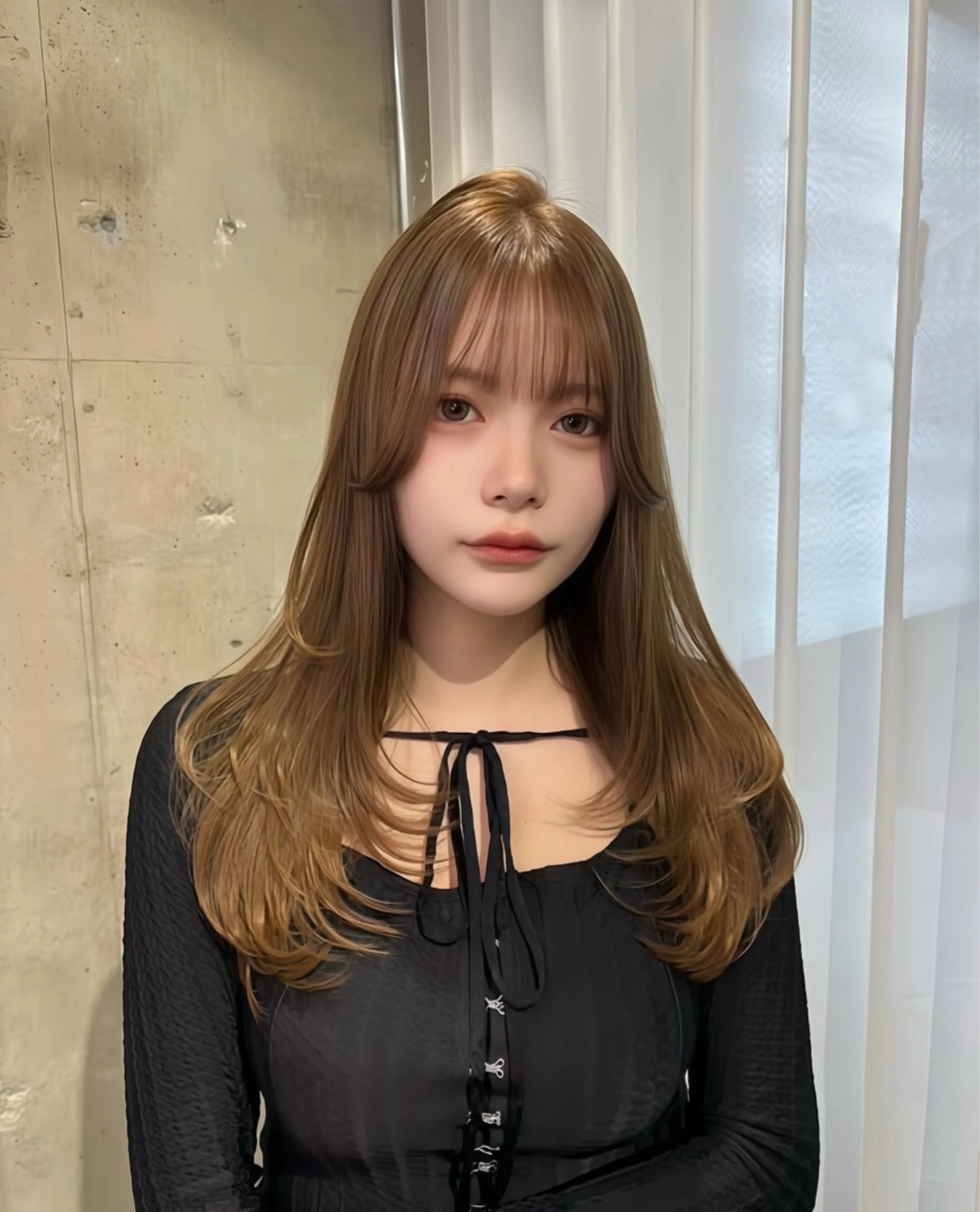 ロング カラー カット ヘアカラー トリートメント 韓国/レイヤー/ 透明感🩶ひかる🩶のヘアスタイル