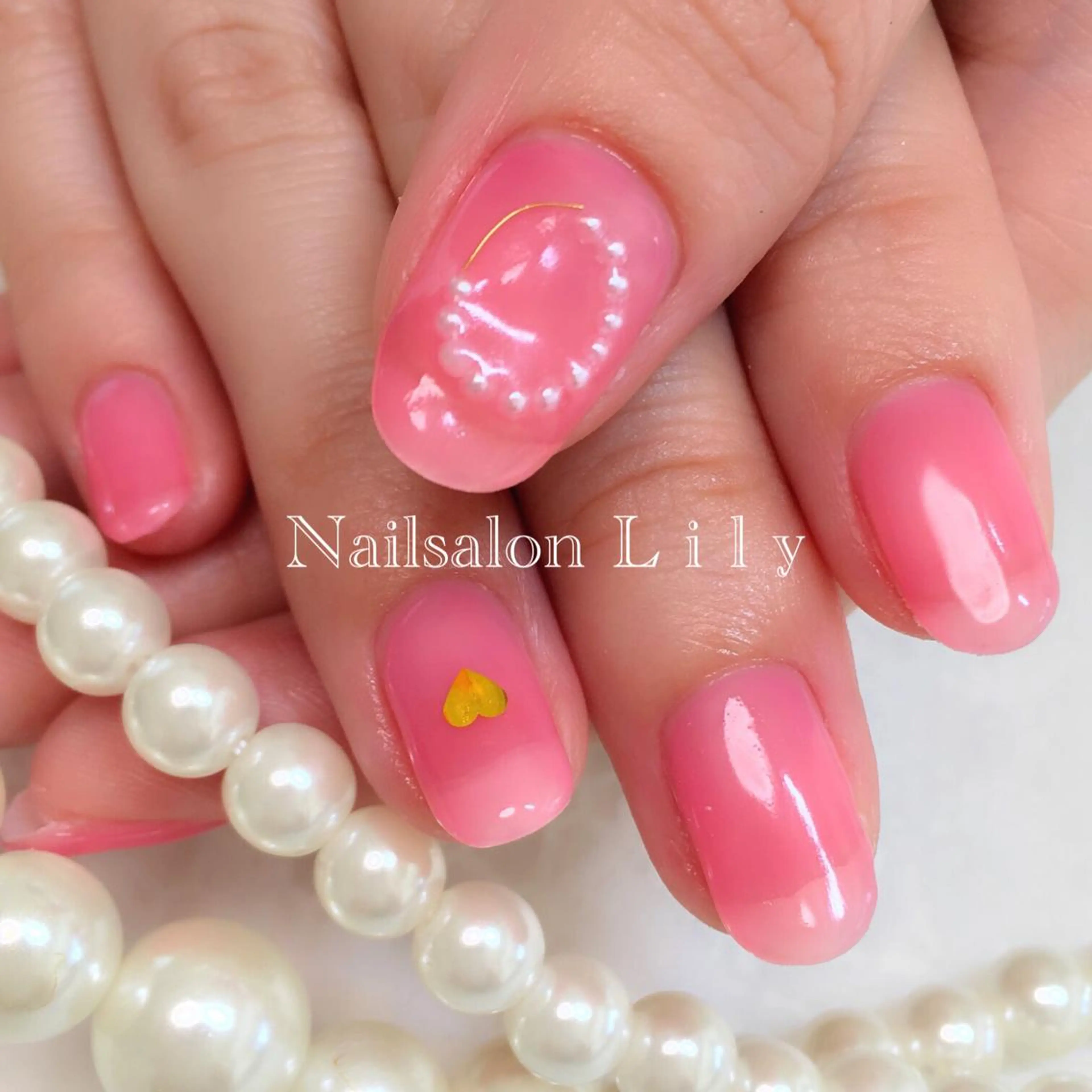 ネイル ハート Lily*nail 🌻Mii🌻のネイルデザイン