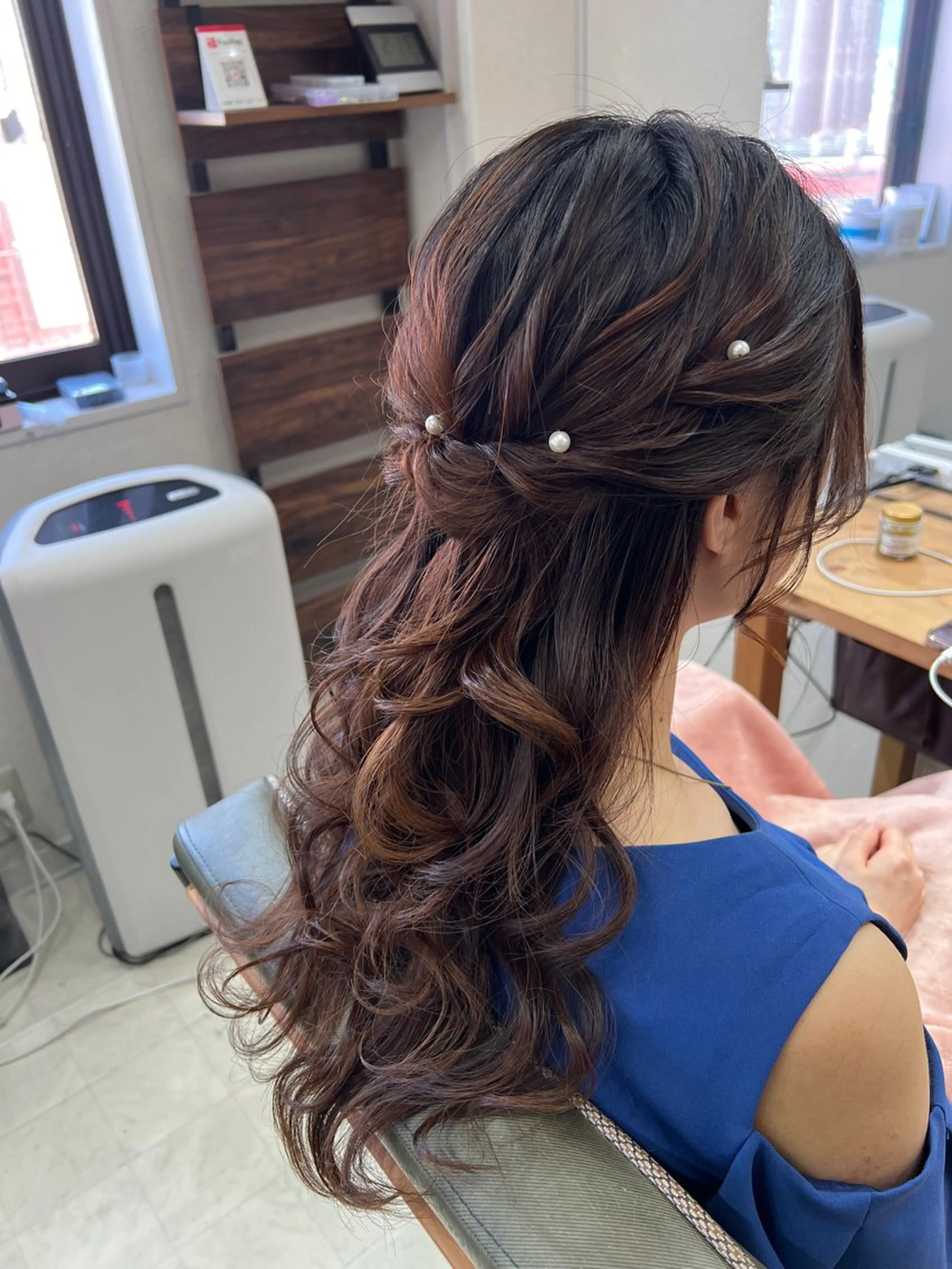 ロング ヘアアレンジ ハーフアップ 山室 敬義のヘアスタイル