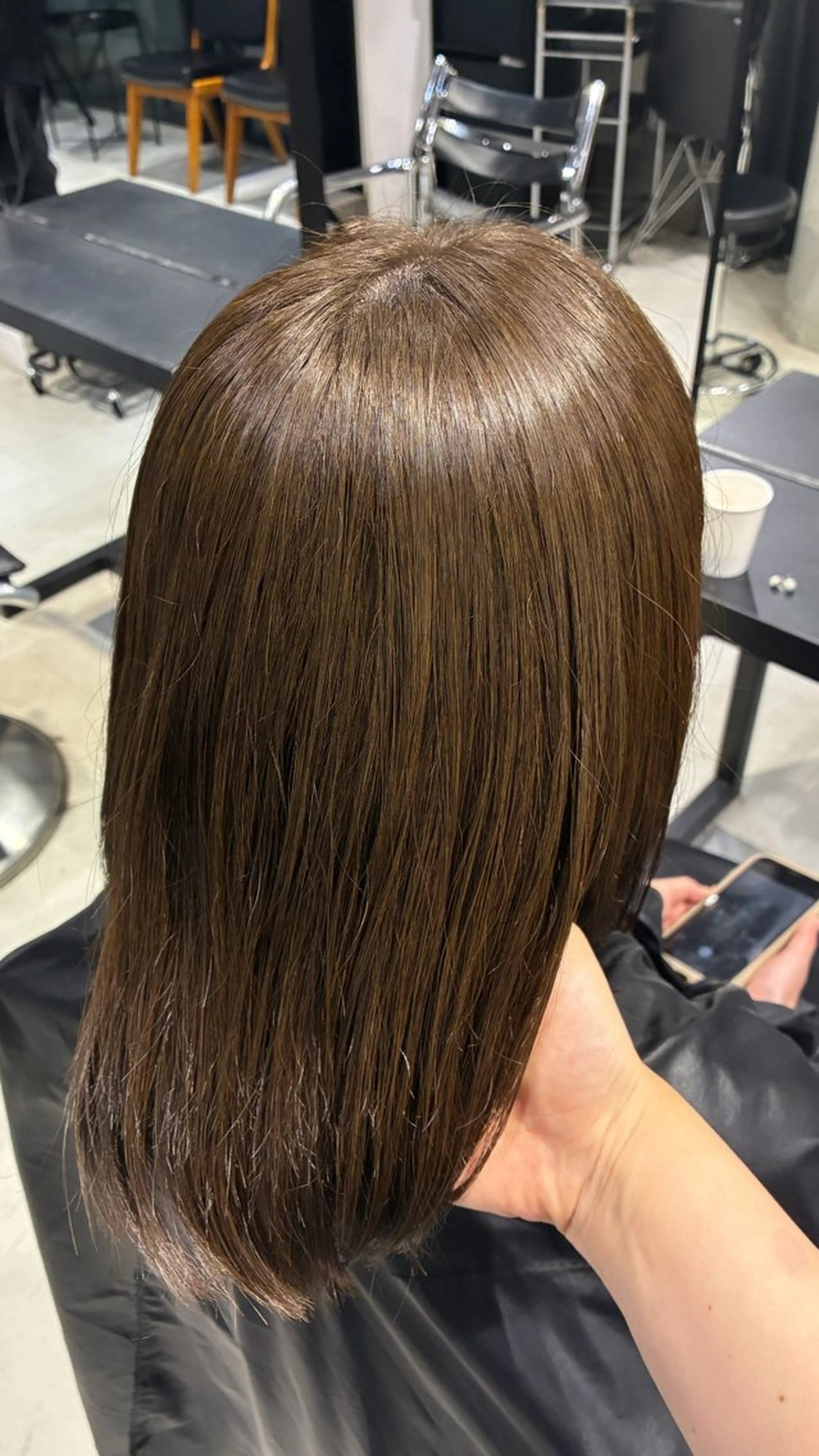 セミロング カラー ヘアアレンジ ヘアカラー トリートメント 🦋似合わせカラー 艶髪🦋Rinaのヘアスタイル