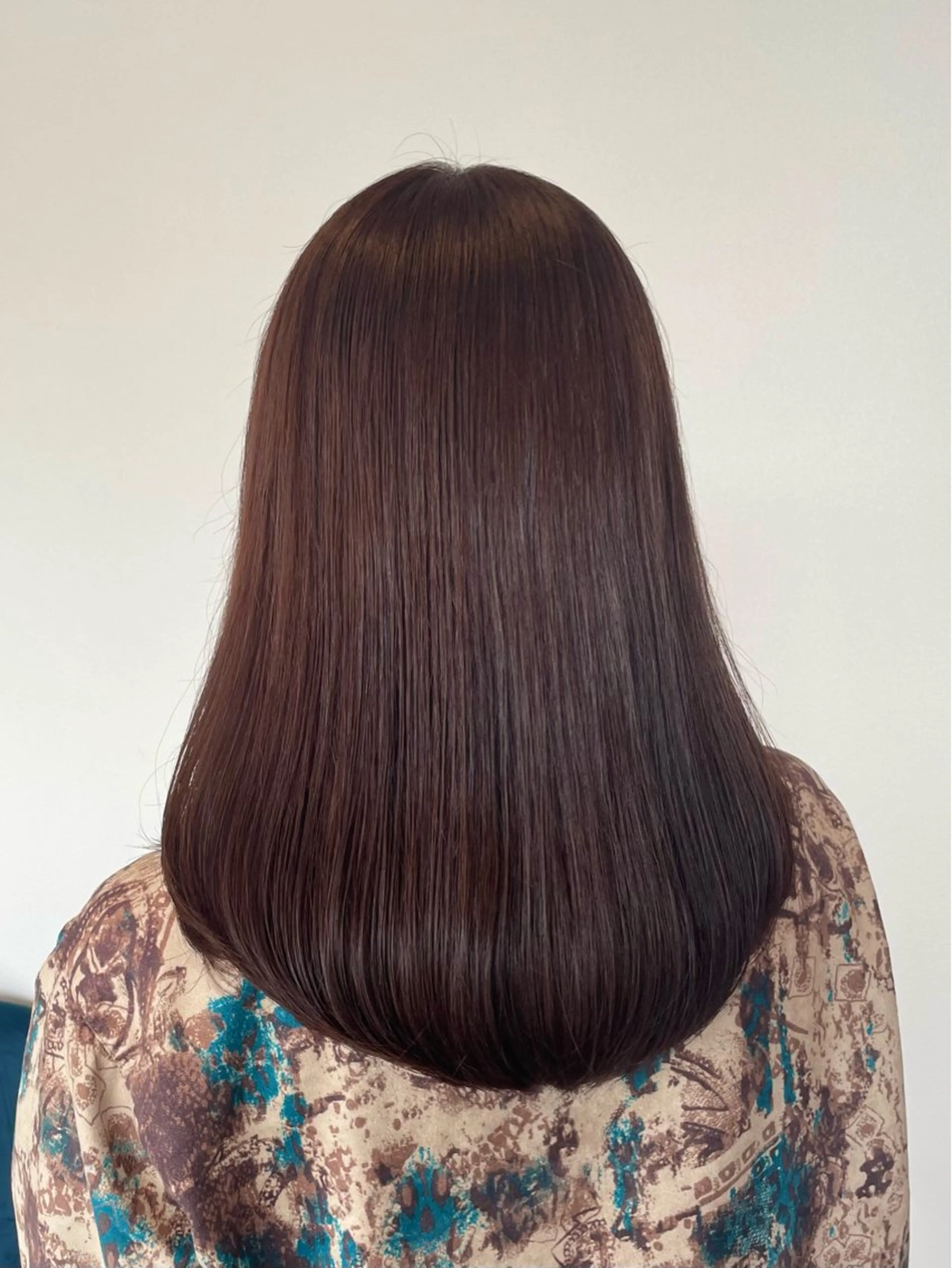 ミディアム オレンジブラウン カット ヘアカラー トリートメント kitin 吉祥寺 山岸花のヘアスタイル