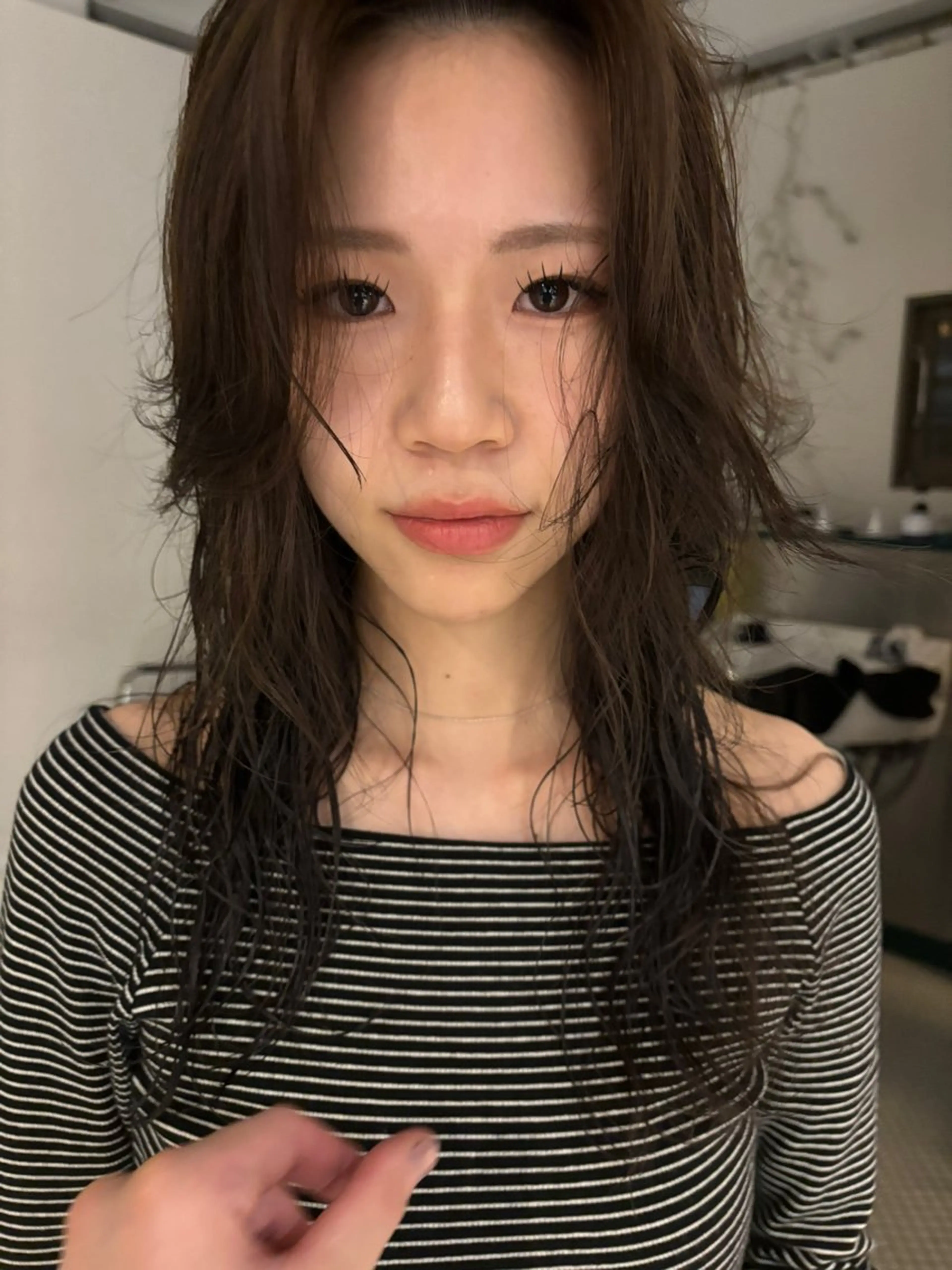 ロング カット パーマ トリートメント 田中 隼斗のヘアスタイル