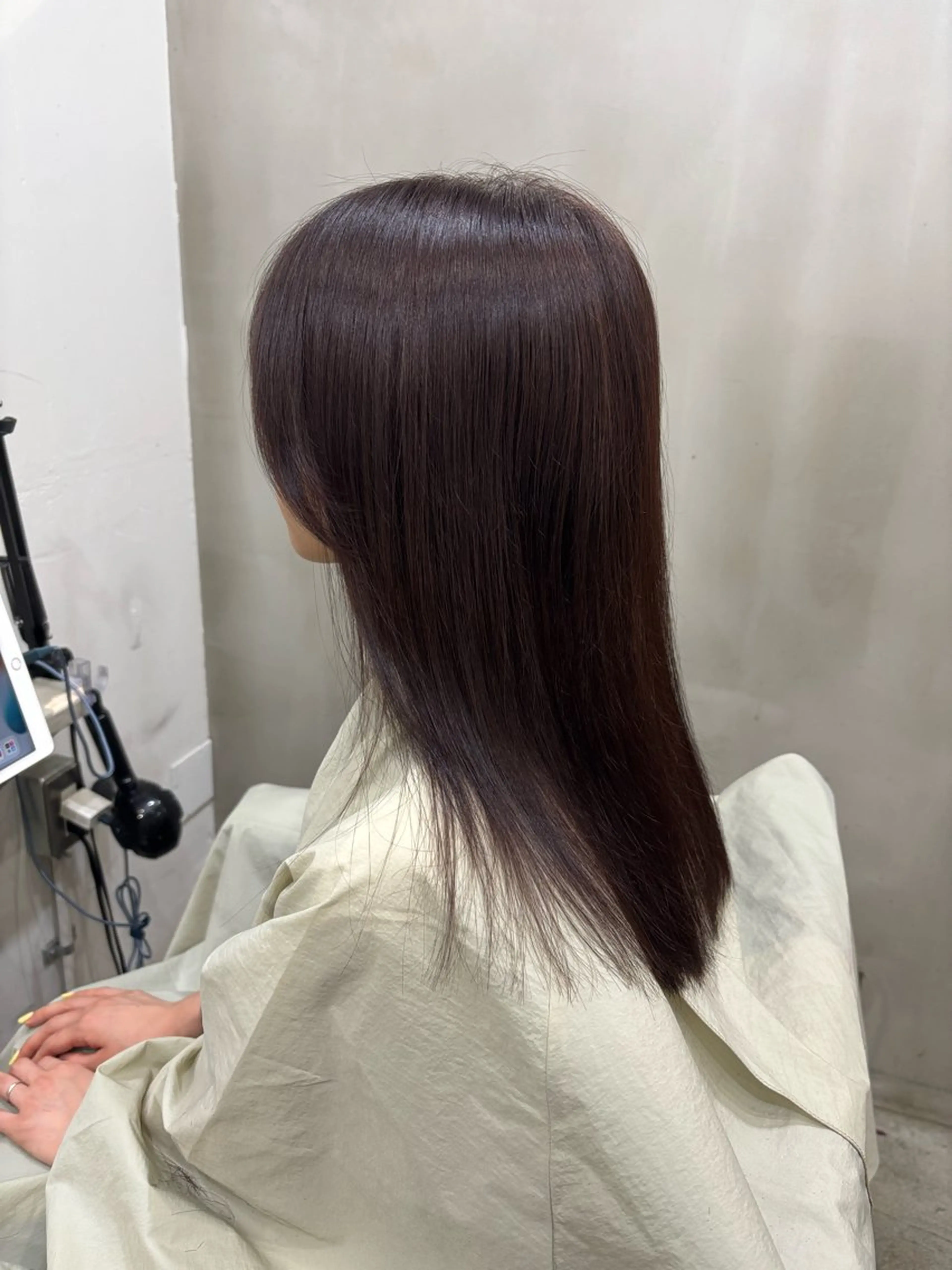 ミディアム カラー ブラウンカラー パープルカラー パープルブラウン ヘアカラー 中園康 /カラー/ブリーチのヘアスタイル