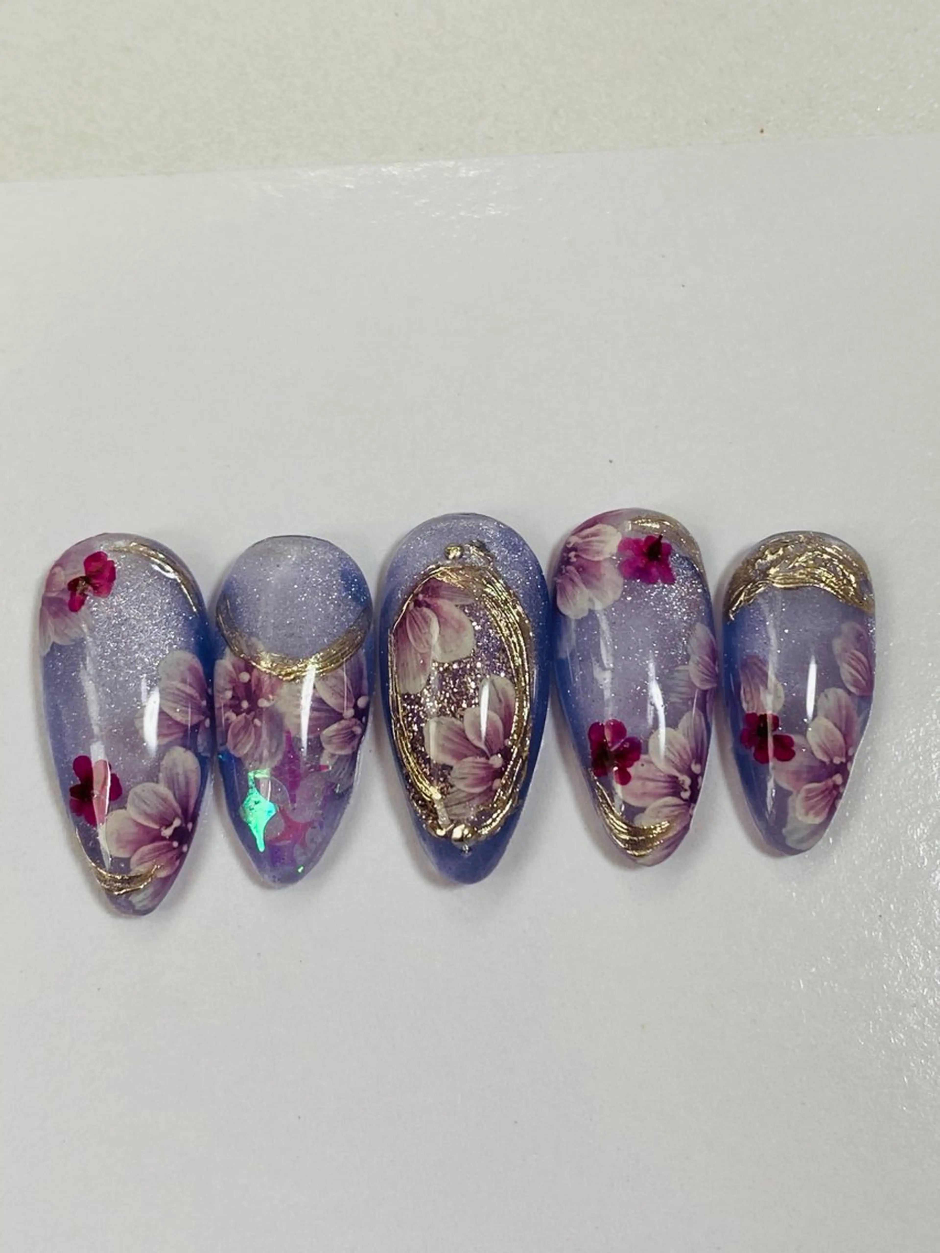 ネイル フラワーネイル マグネットネイル 自宅ネイルサロン ♦️nuance♦️のネイルデザイン