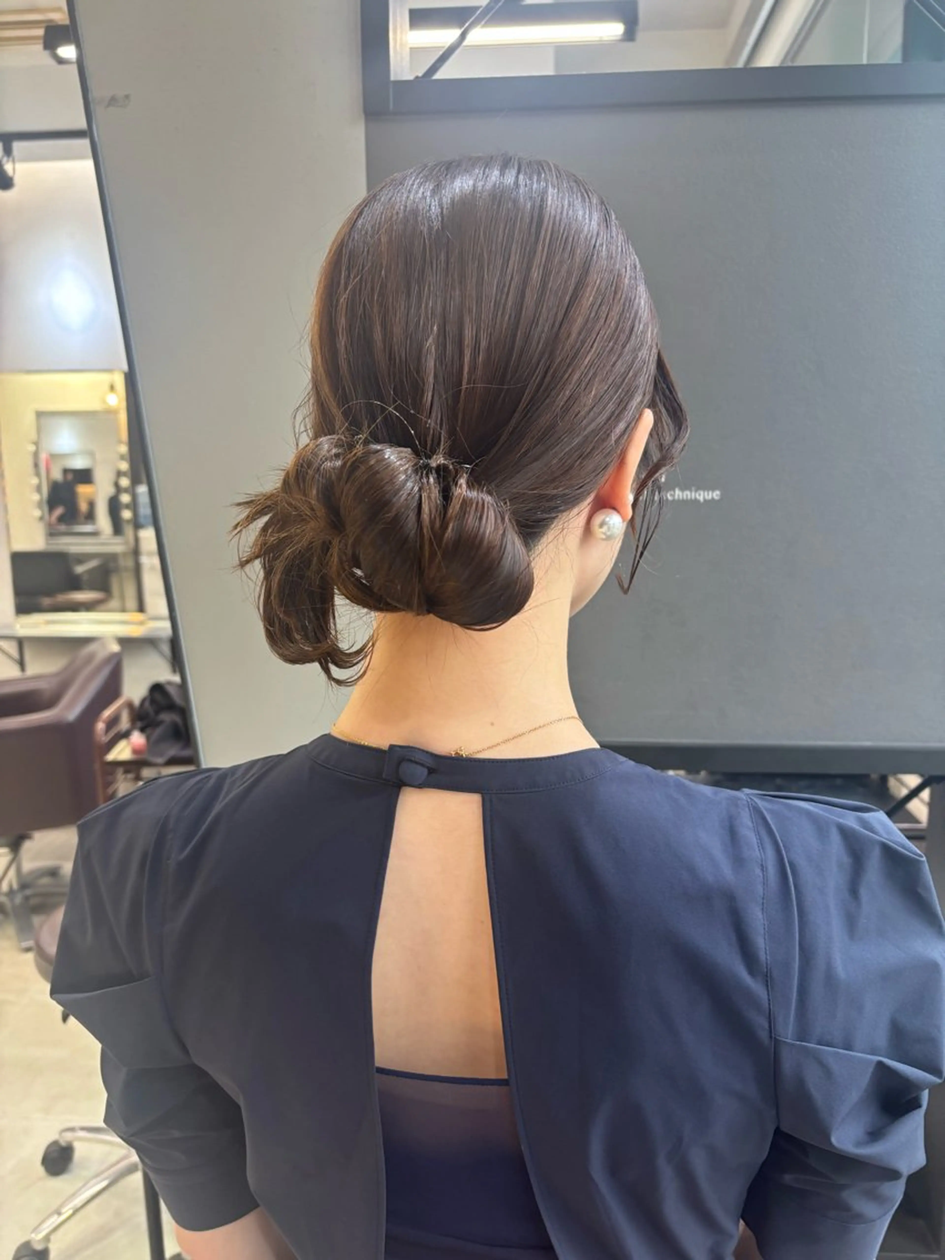 セミロング カット ヘアセット ブリーチなしWカラー ヘアセット菜希のヘアスタイル