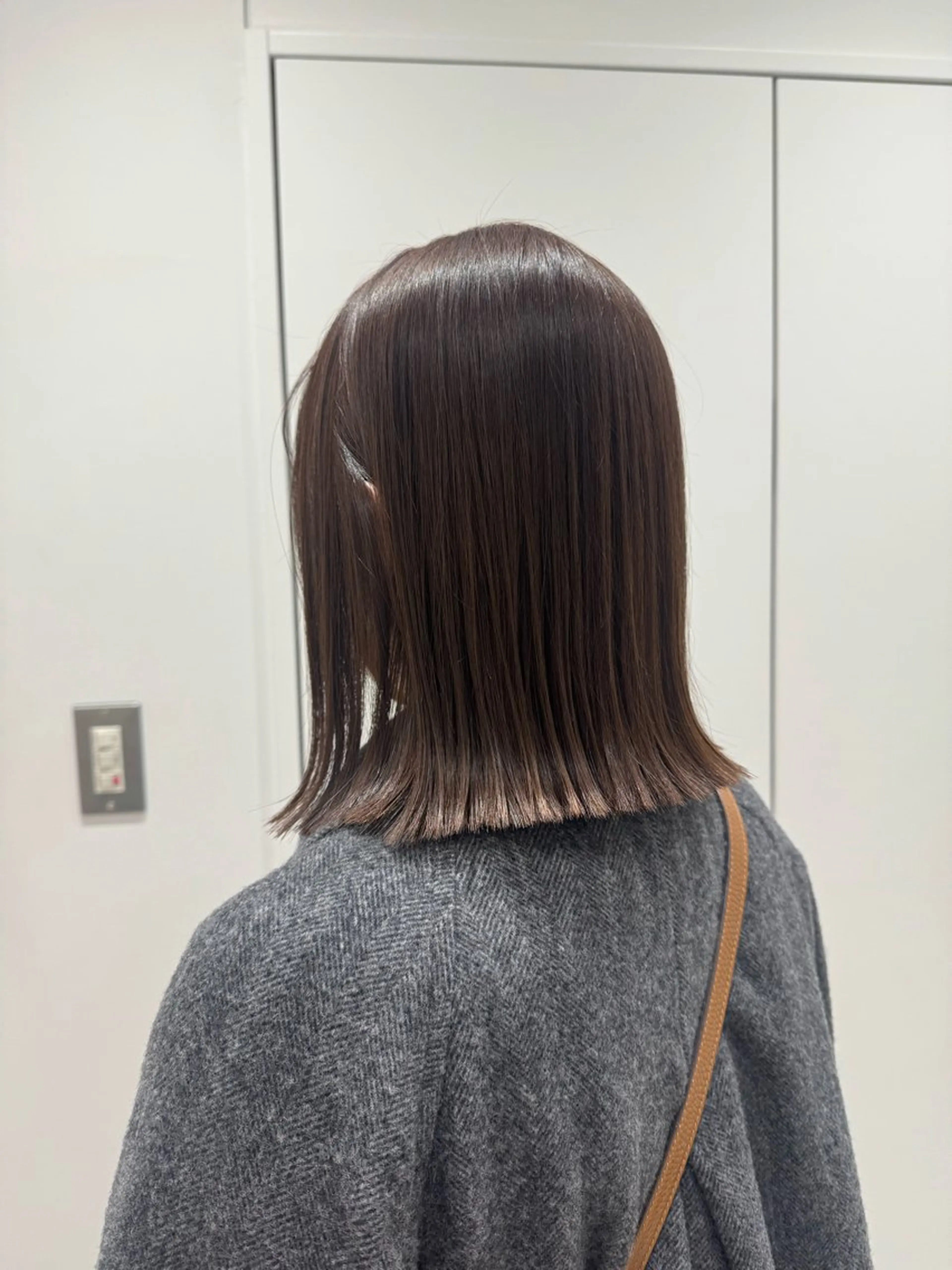 ミディアム ボブ カット ヘアカラー トリートメント 透明感カラー✴︎ SAYAKAのヘアスタイル