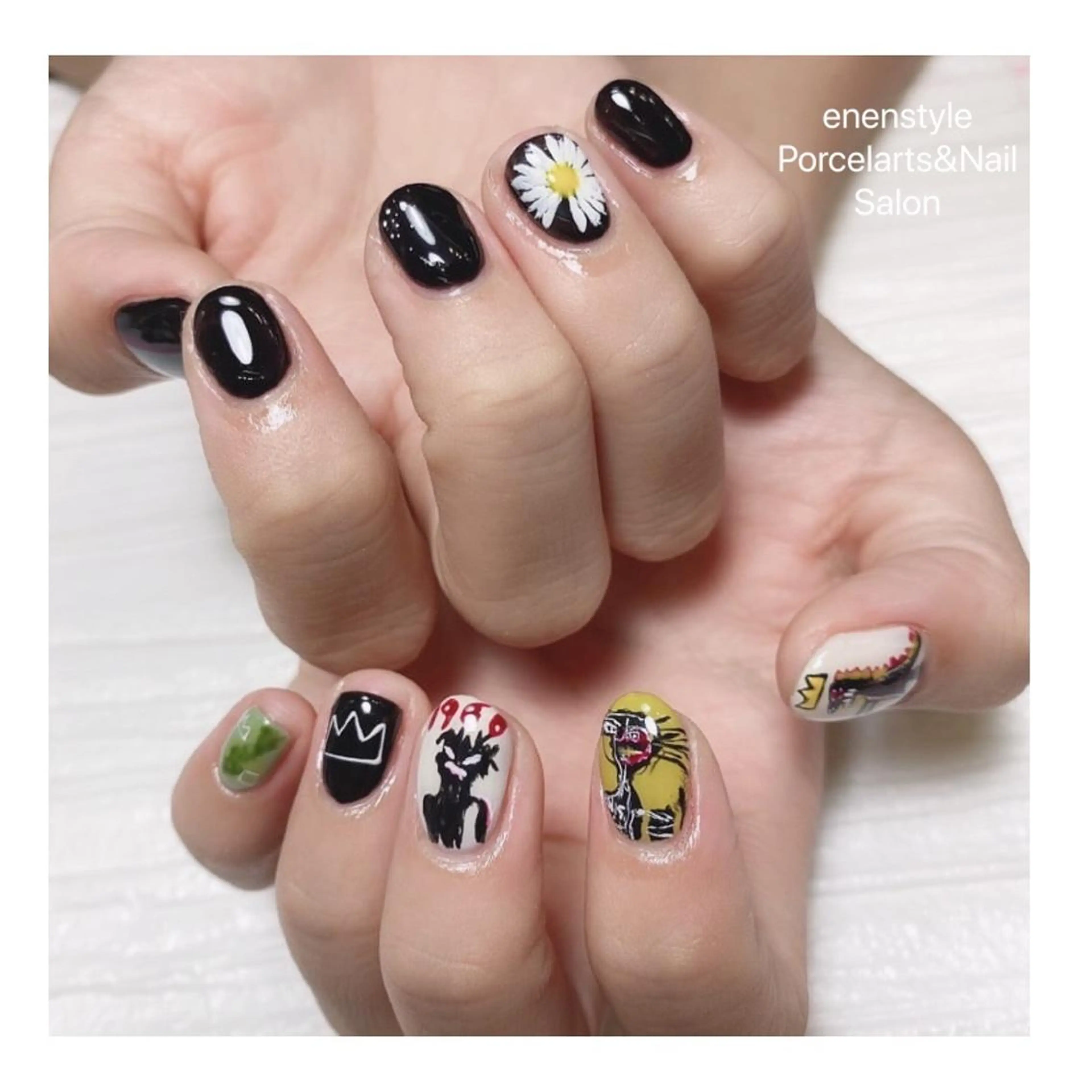 ショート ネイル ハンドネイル 👑enen style👑のネイルデザイン