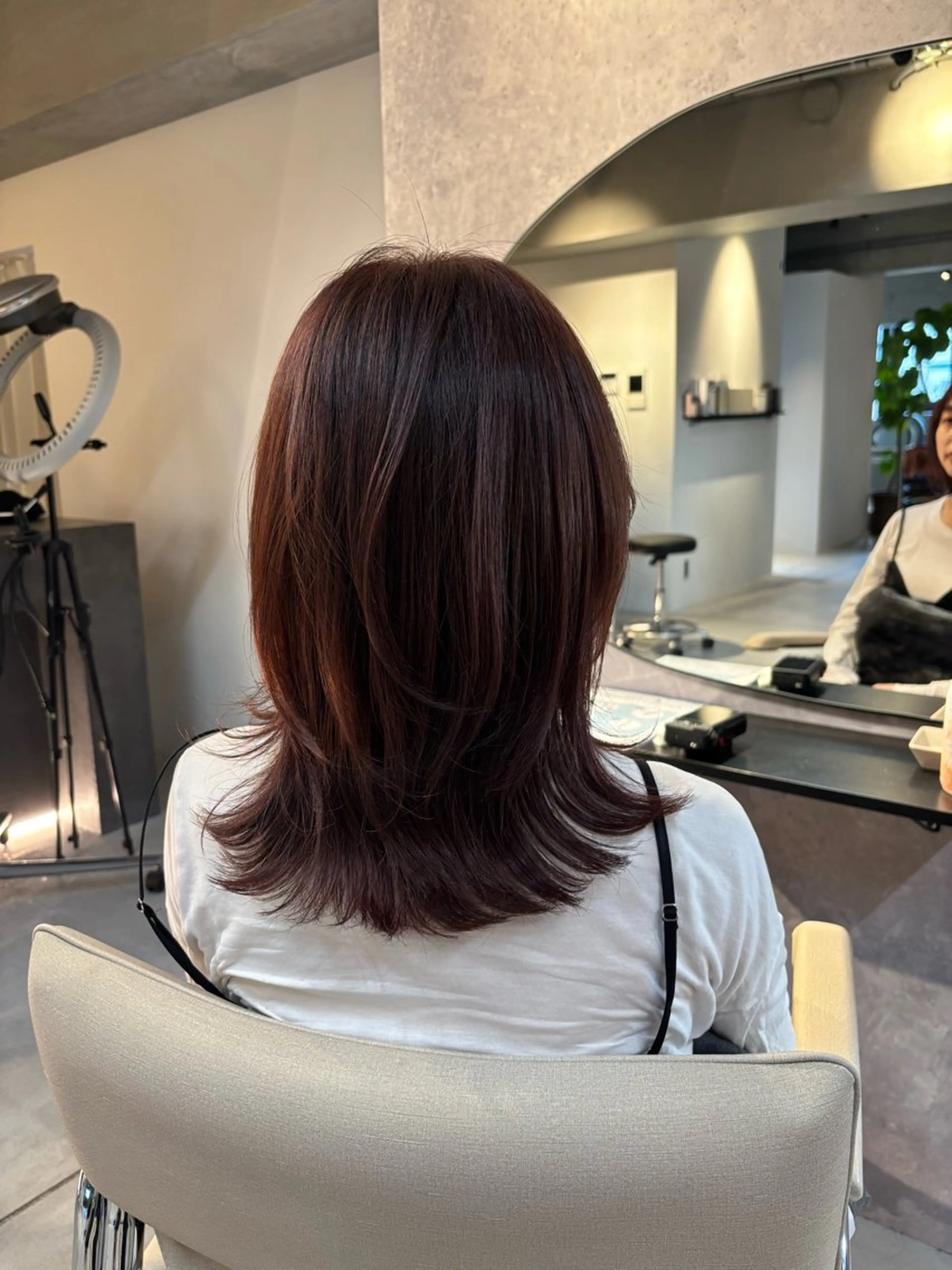 セミロング カラー ヘアカラー ANJU/本町肥後橋 /似合わせカラー💖のヘアスタイル