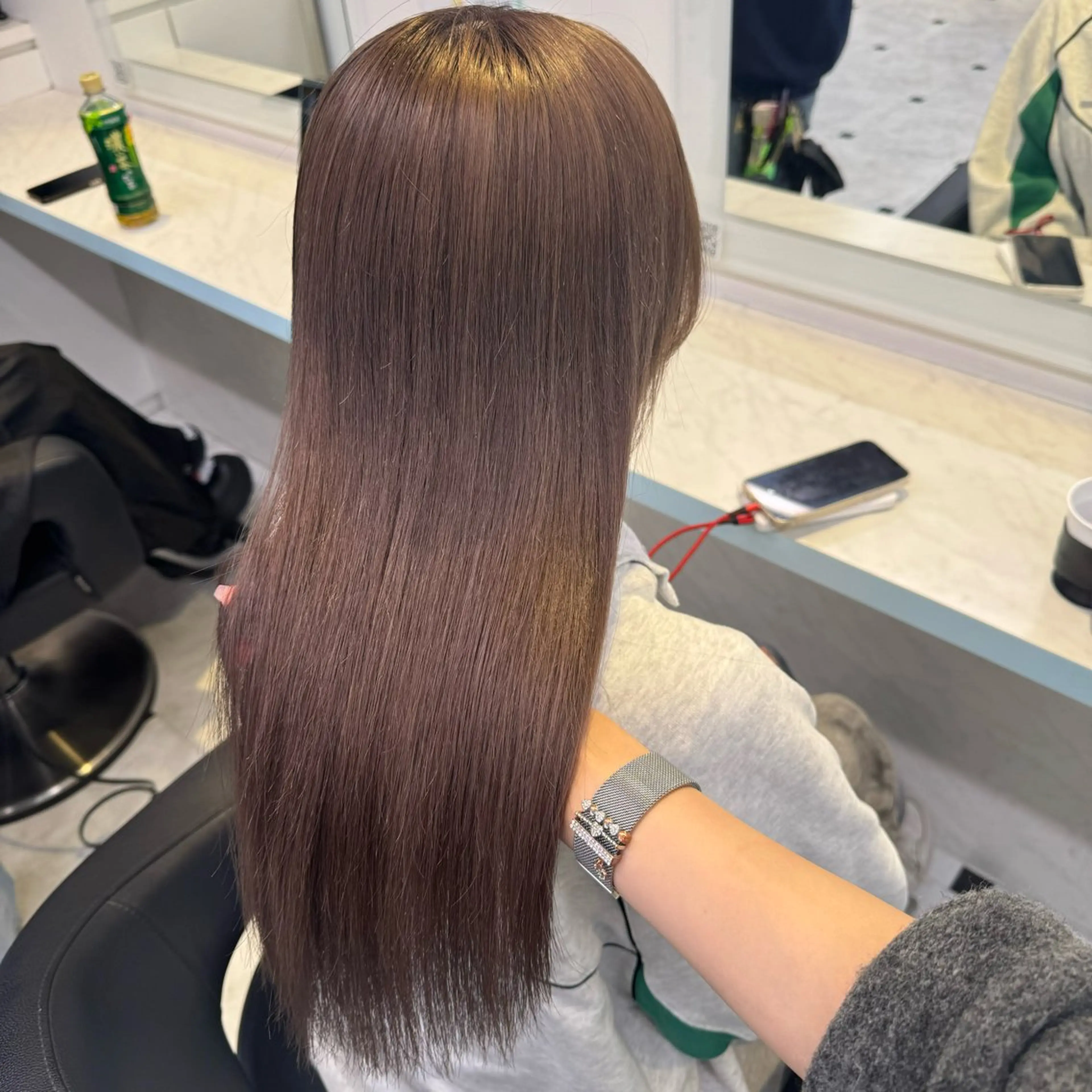 セミロング カラー ヘアカラー トリートメント ヘッドスパ ヘアセット 暖色🩷透明感カラー ♡Maika♡のヘアスタイル