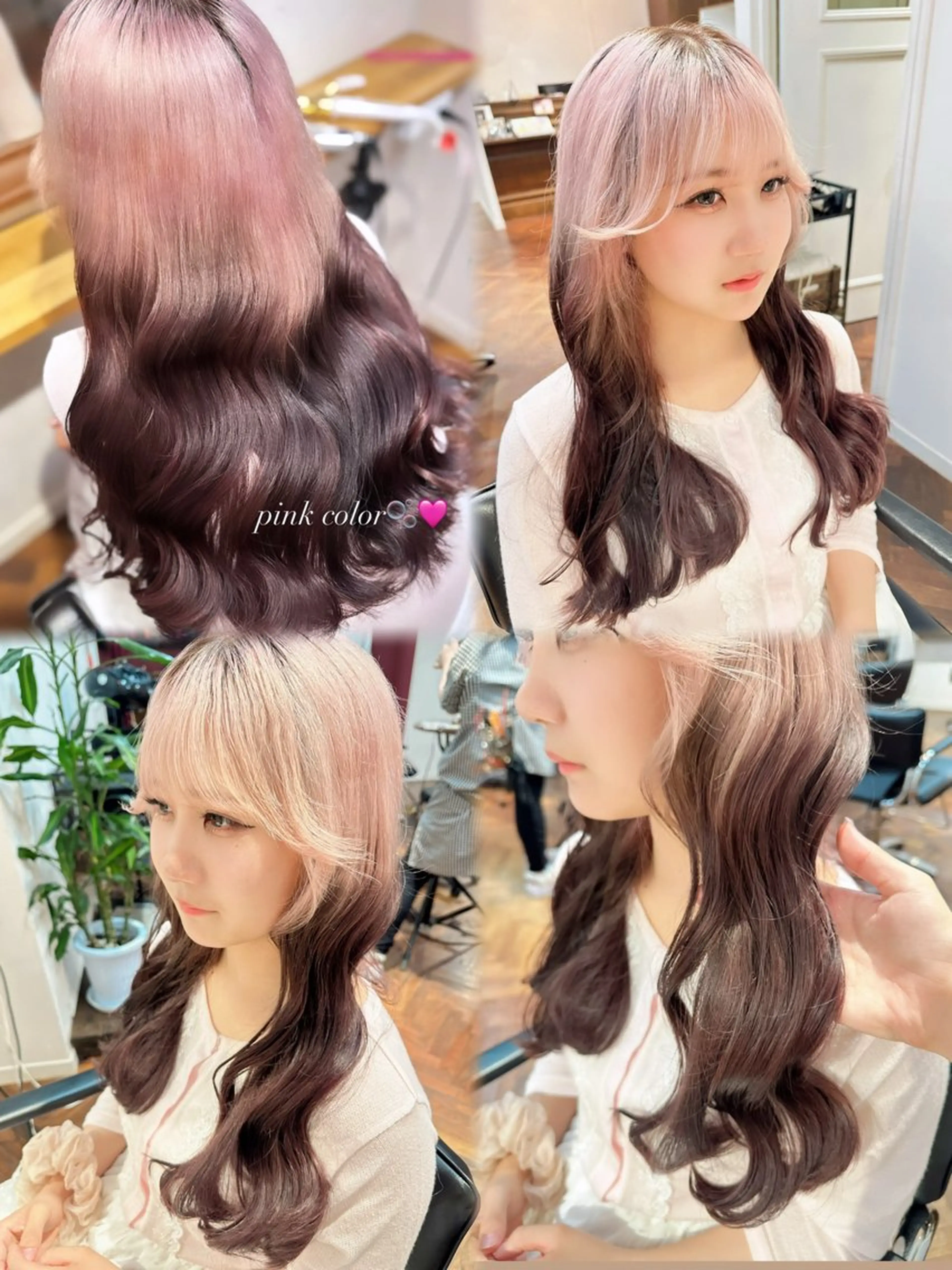 ロング カラー ブリーチ デザインカラー ピンクカラー ホワイトピンク 🎀Yuika/カッ トモデル様募集中🎀のその他イメージ