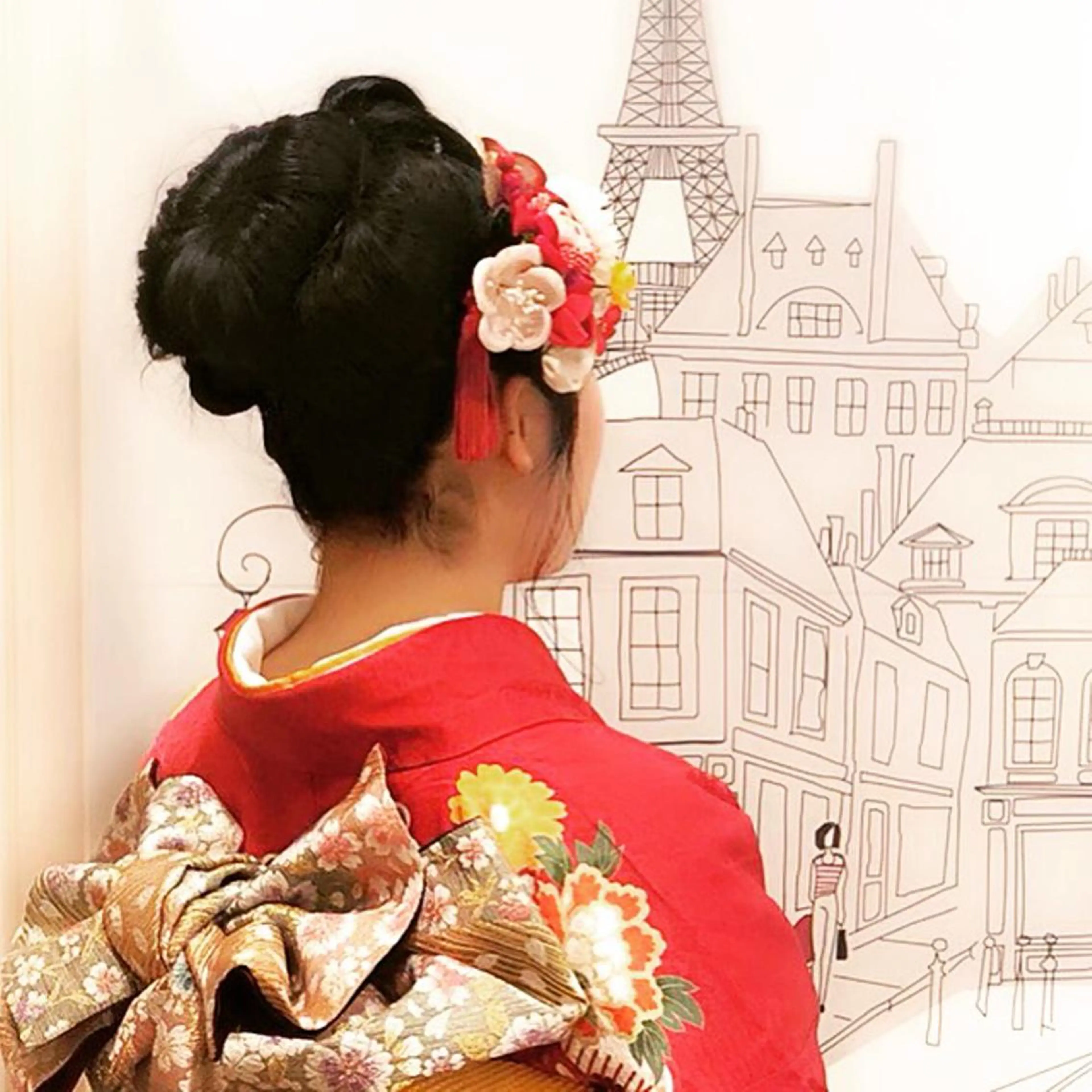ロング ヘアアレンジ ヘアセット 菊池 栄里奈のヘアスタイル