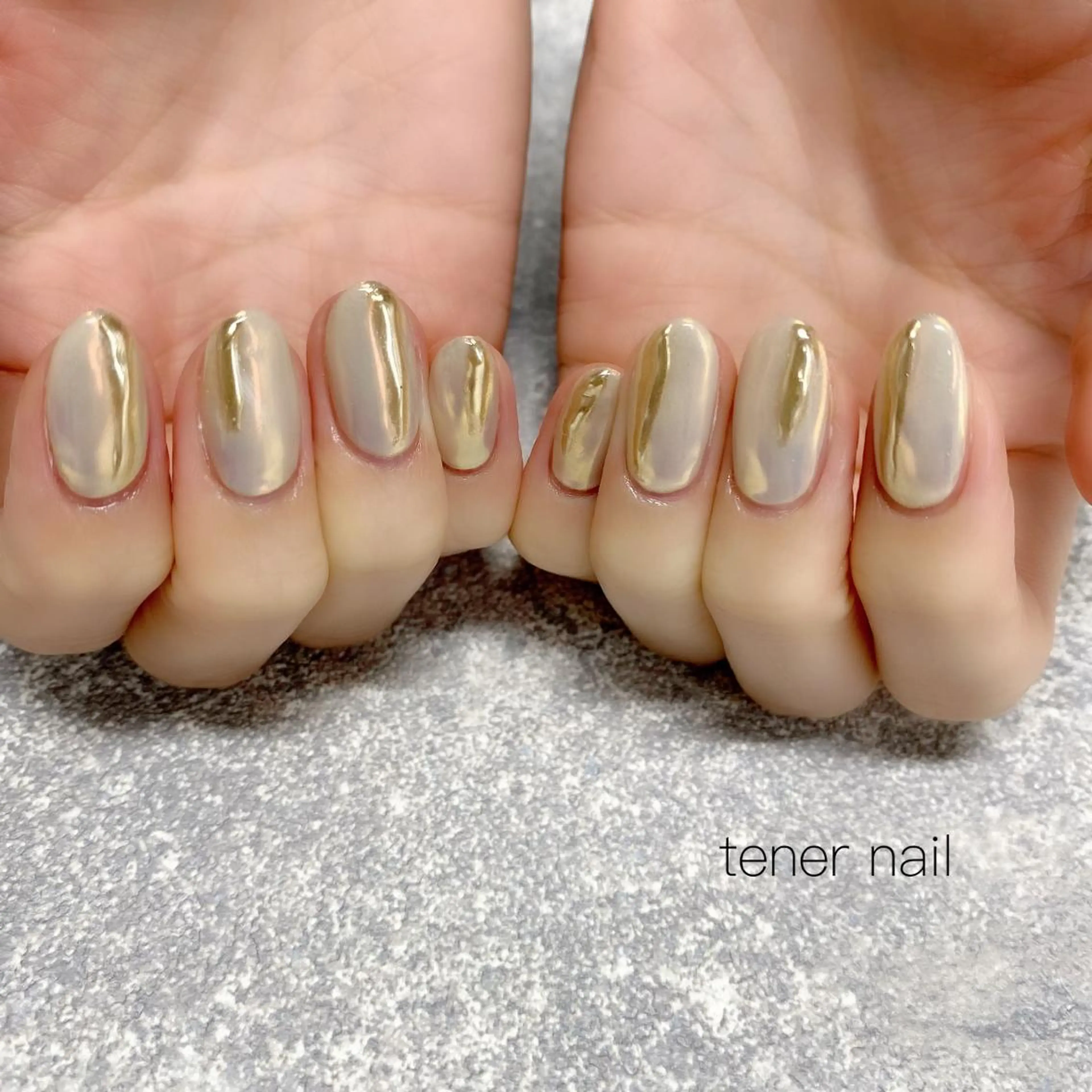 ネイル オーロラネイル ミラーネイル テネルネイル tener nailのネイルデザイン