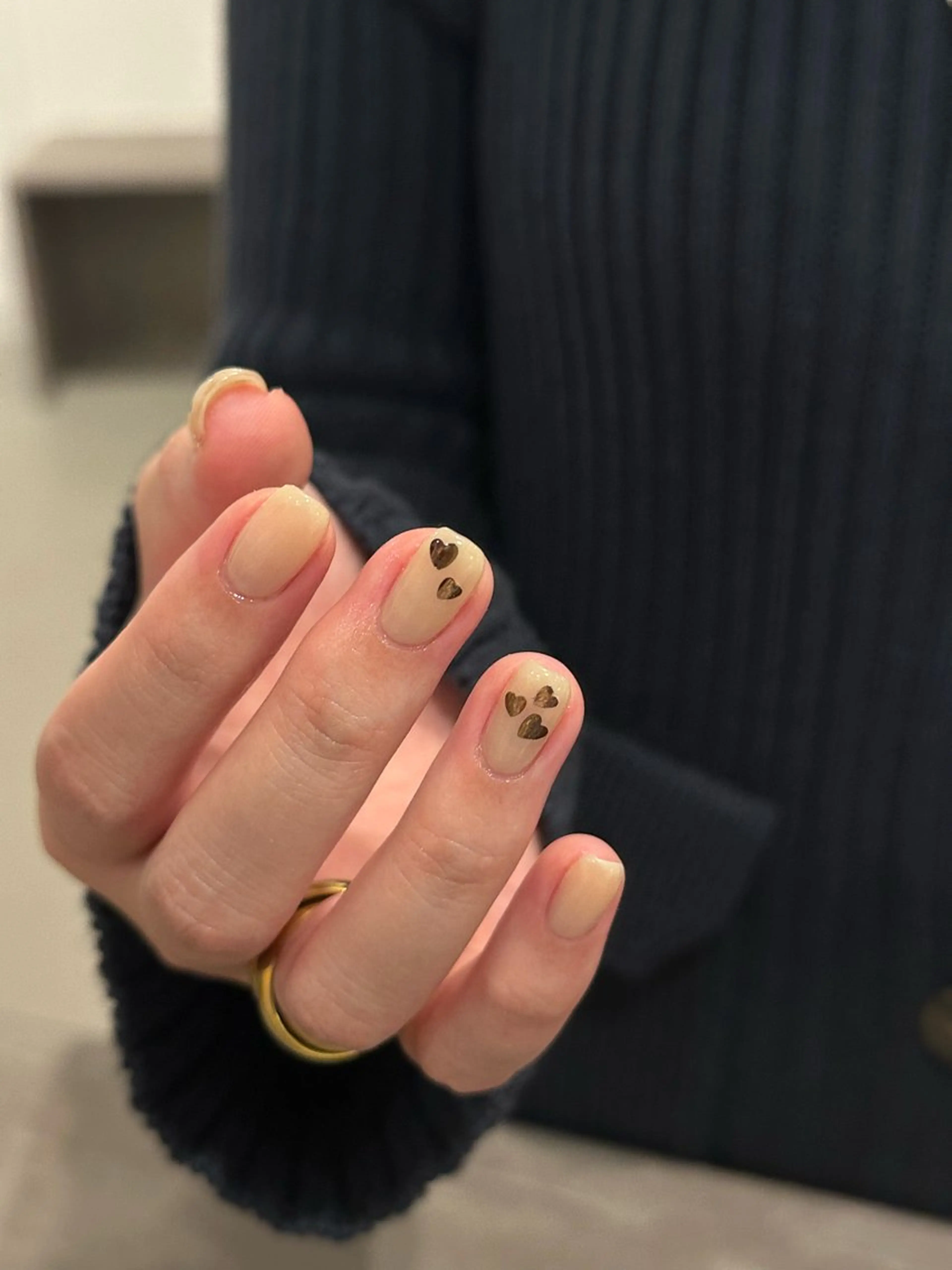 ネイル ハート ハンドネイル NINE_ SAKIのネイルデザイン