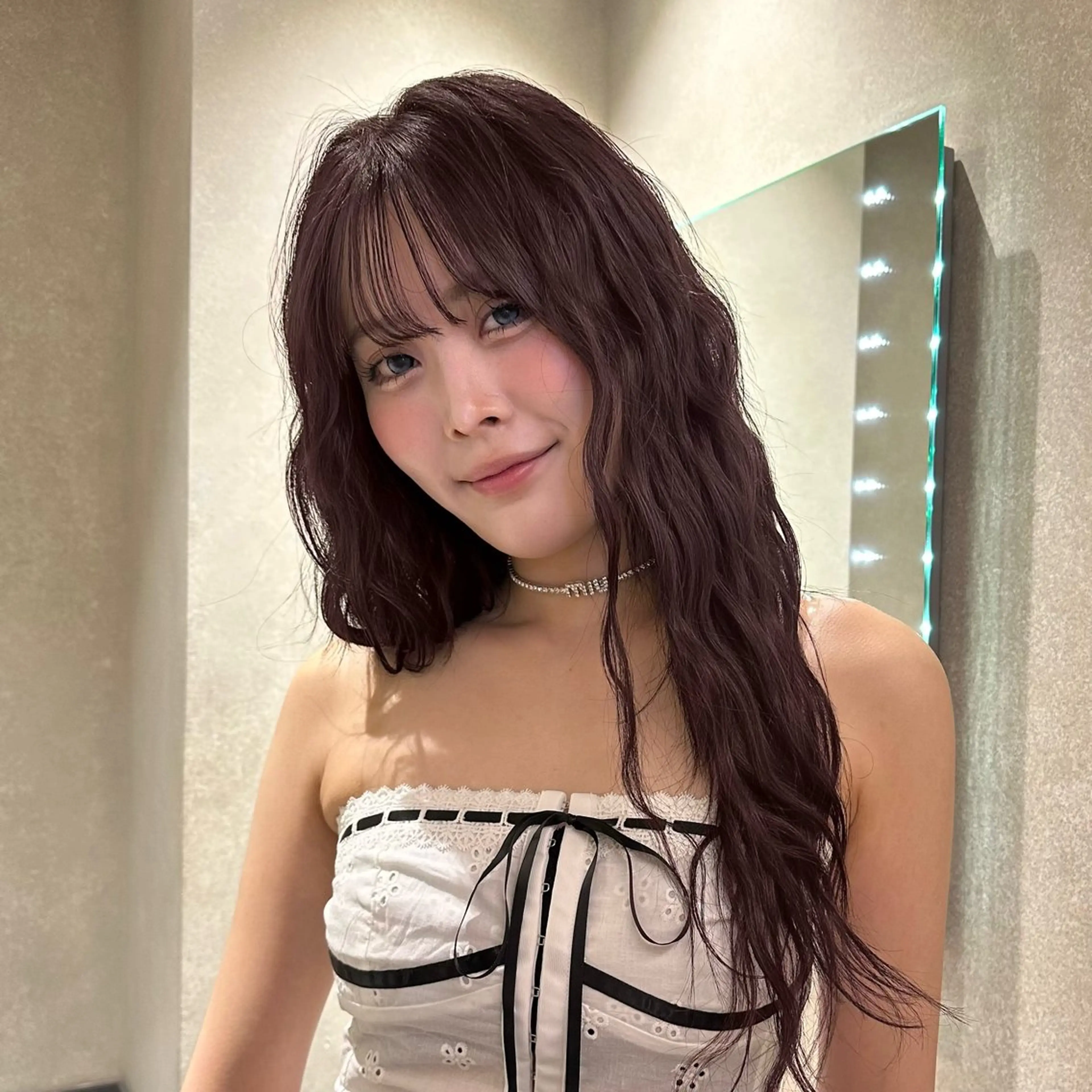 ミディアム カラー ヘアカラー ブラウン/レイヤー ココトキ🌺のヘアスタイル