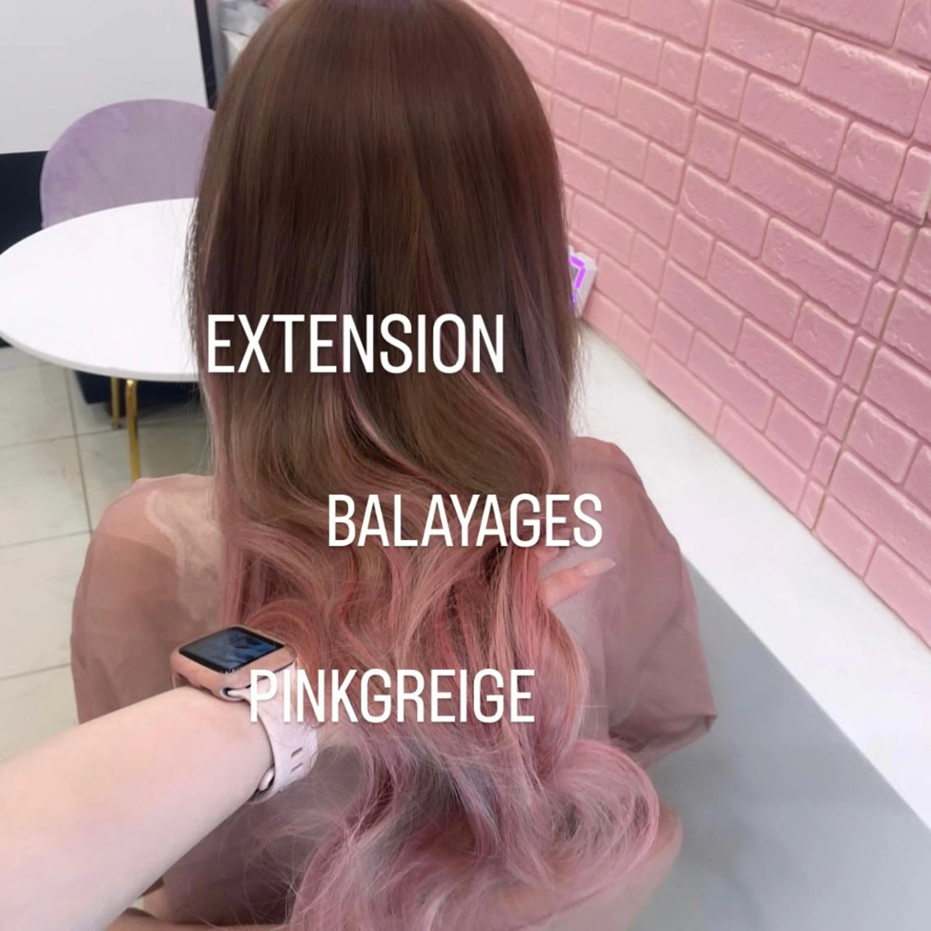 ロング カラー ヘアカラー エクステ エクステ🩵ブリーチ 韓国ヘア🩵KAEのヘアスタイル