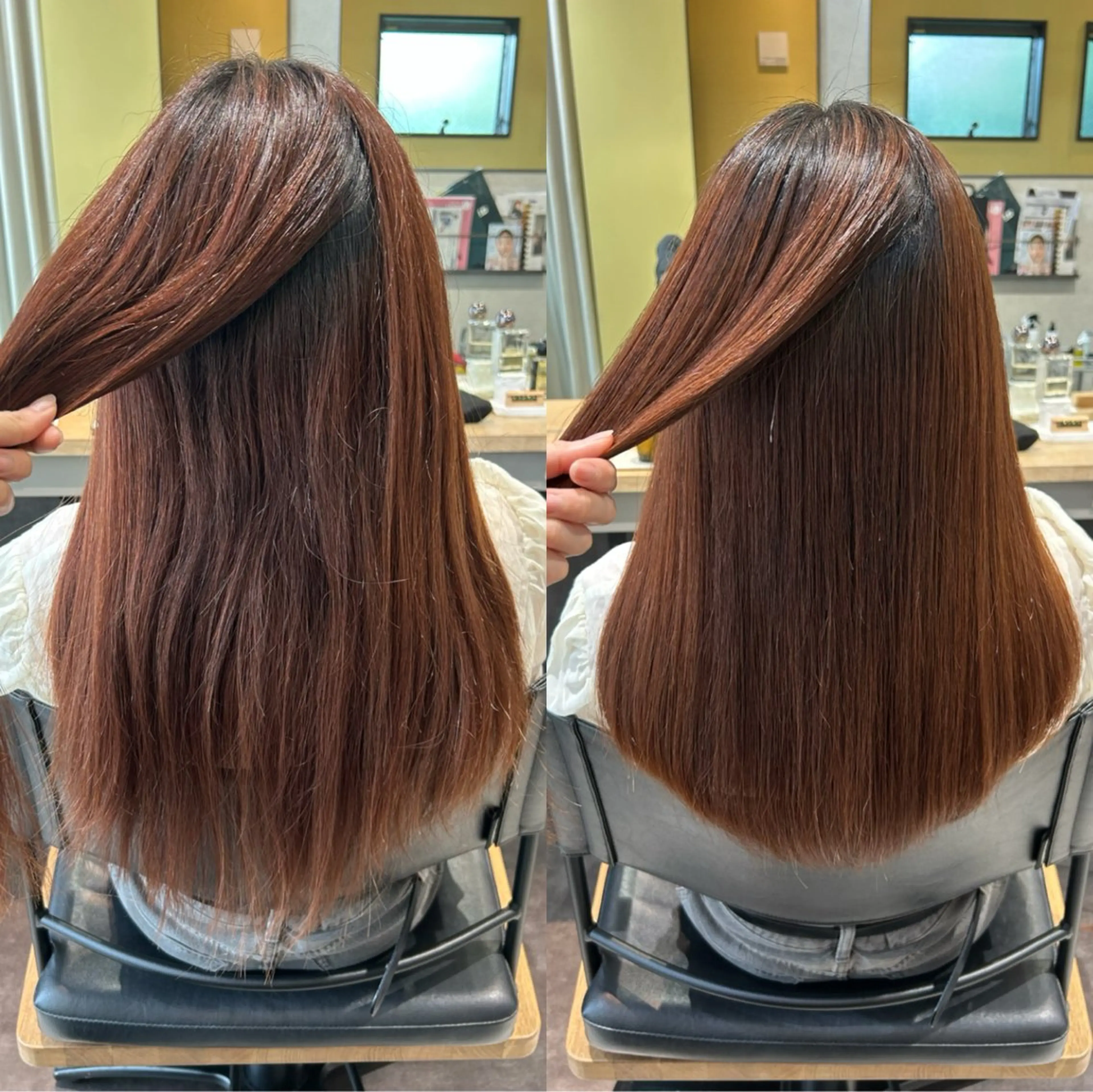 ロング パーマ 髪質改善 ストレートパーマ カット 縮毛矯正 トリートメント hub hair レイヤー/透明感のヘアスタイル