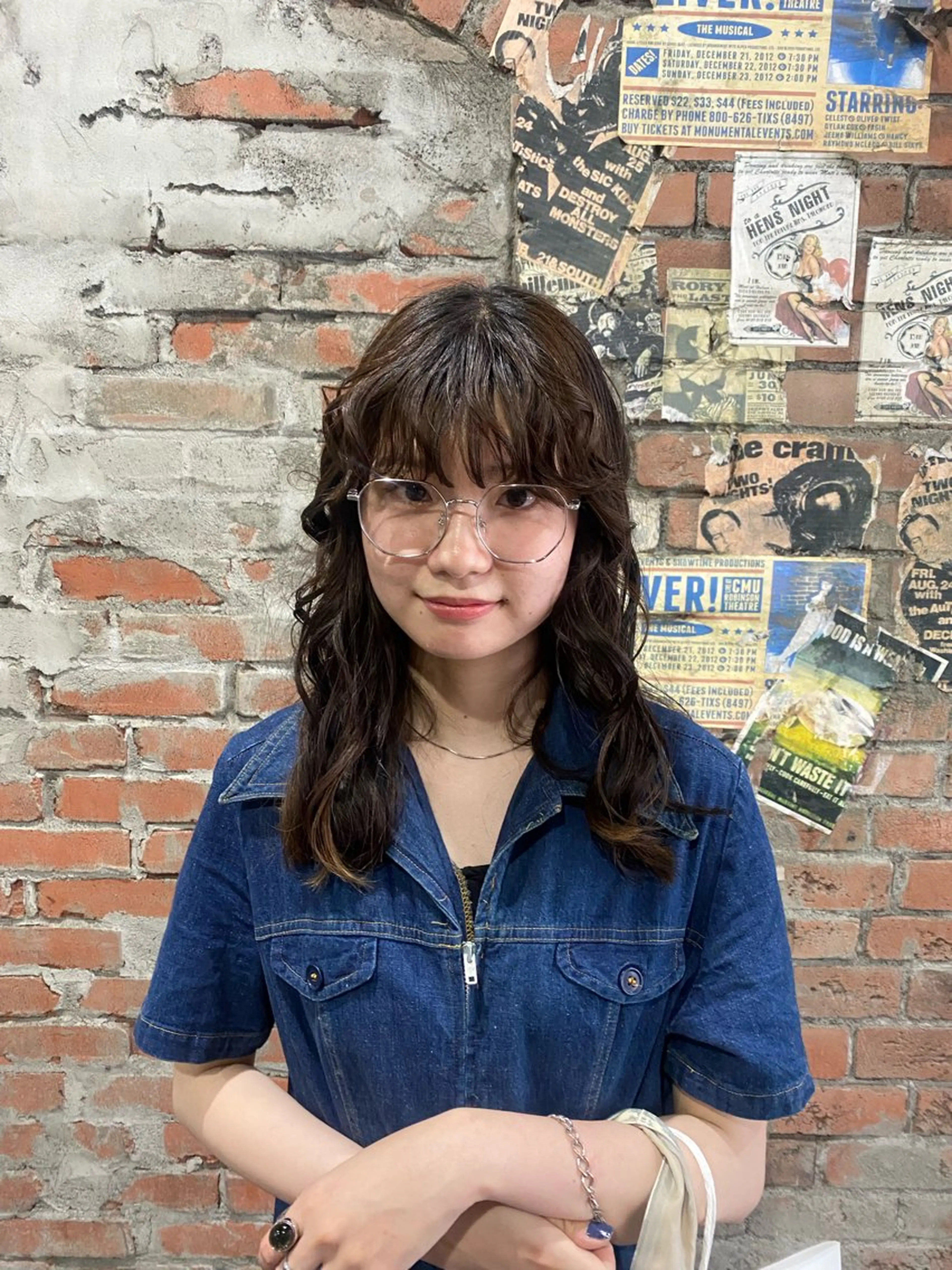 ロング パーマ レイヤーカット/ ダブルカラーサクライのヘアスタイル