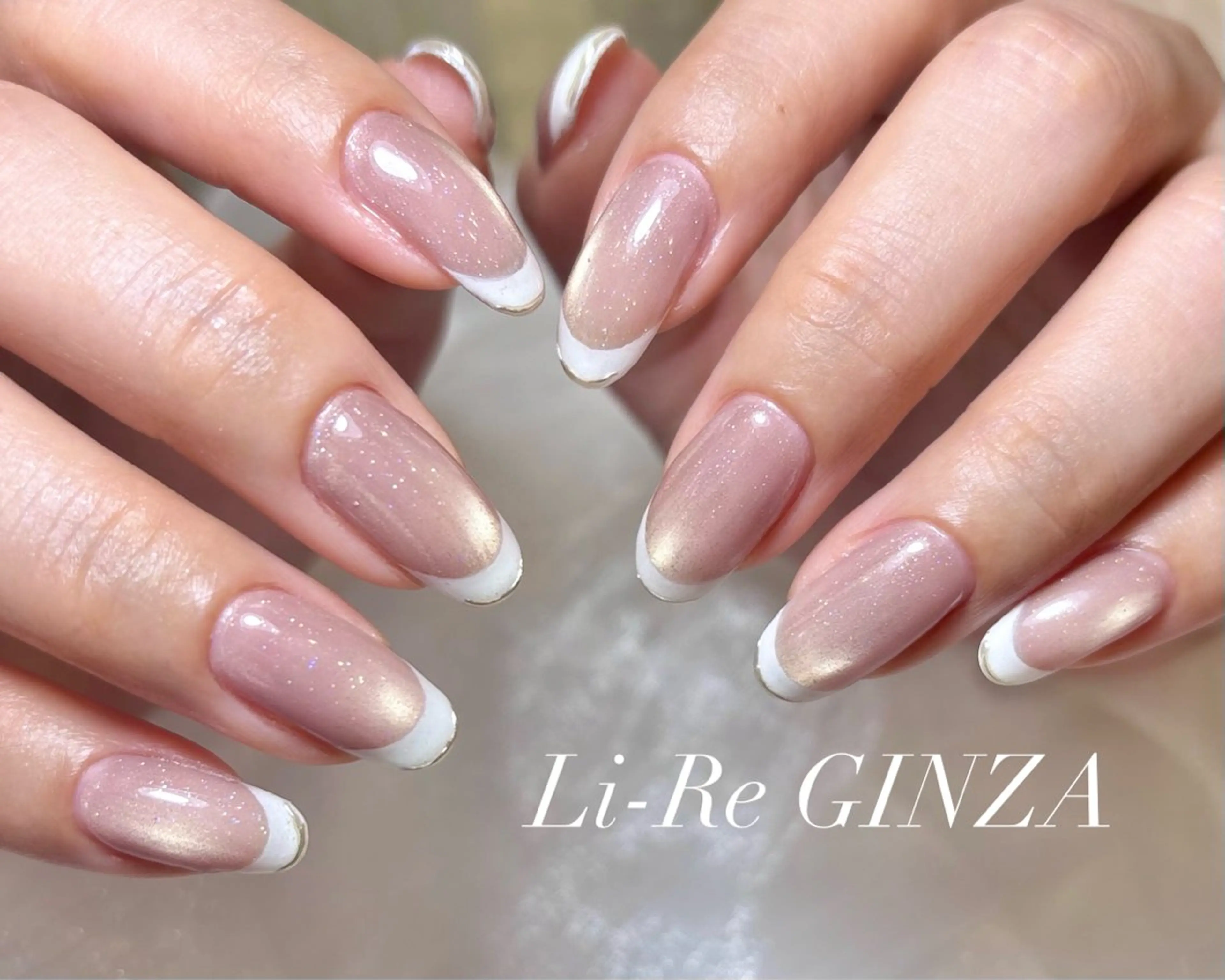 ネイル フレンチネイル ジェルネイル マグネットネイル ミラーネイル パラジェル ハンドネイル Li-Re GINZAのネイルデザイン