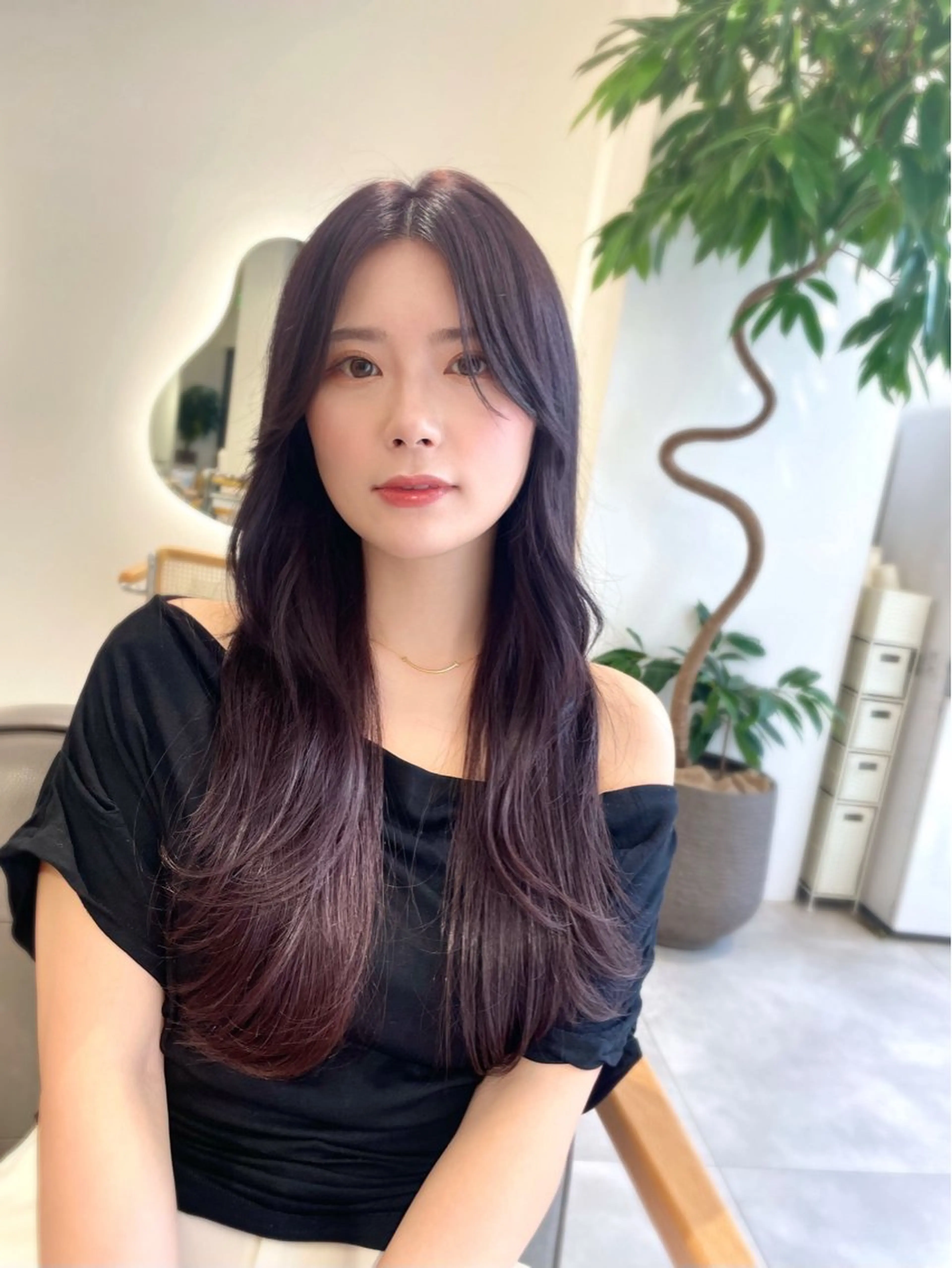 ロング カラー トリートメント ren ボブロブ/ミディアムのヘアスタイル