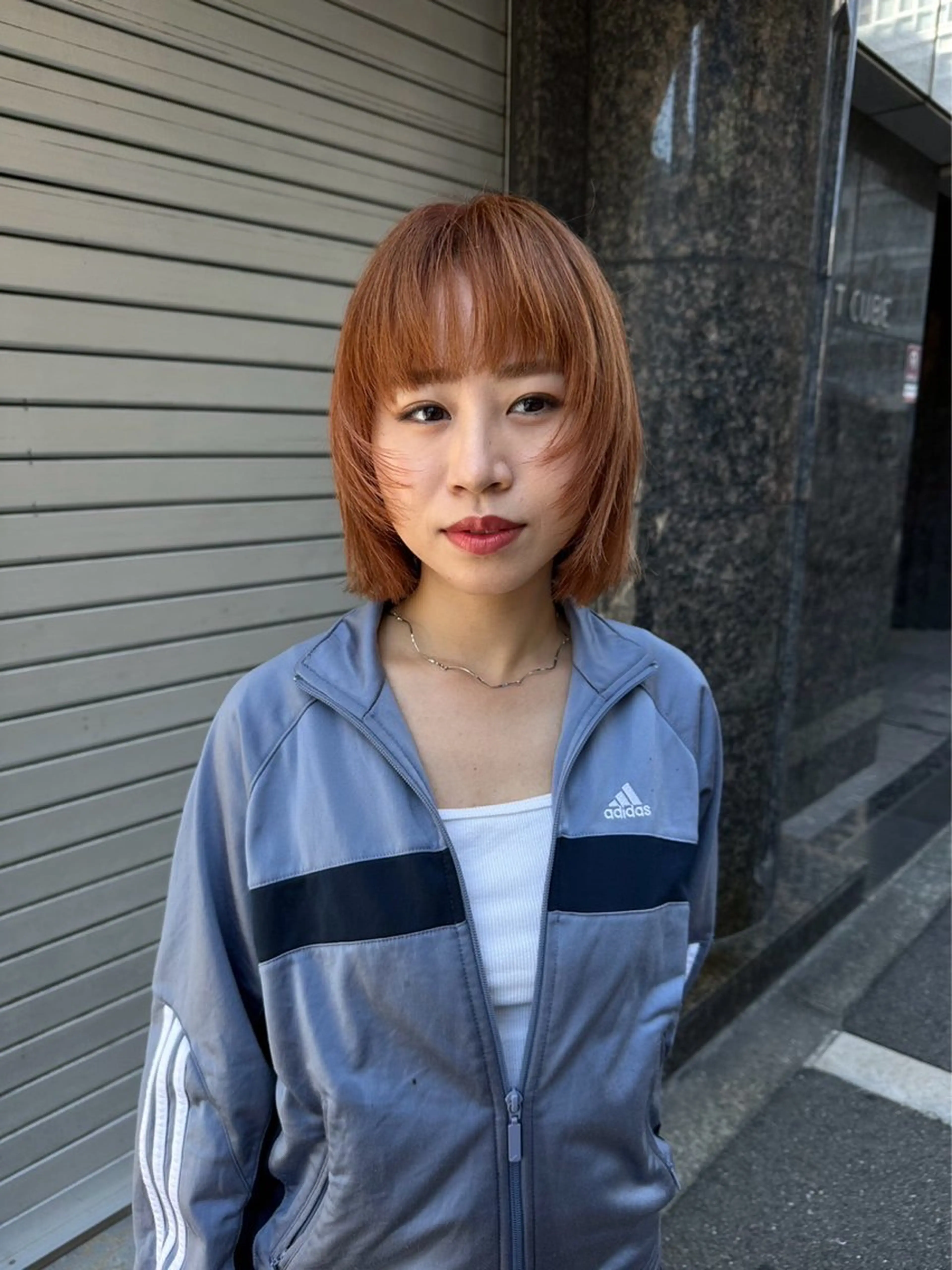 ショート カラー ブリーチ ブリーチなしカラー カット ヘアカラー トリートメント 心斎橋/レイヤー/ ブリーチ/モエのヘアスタイル