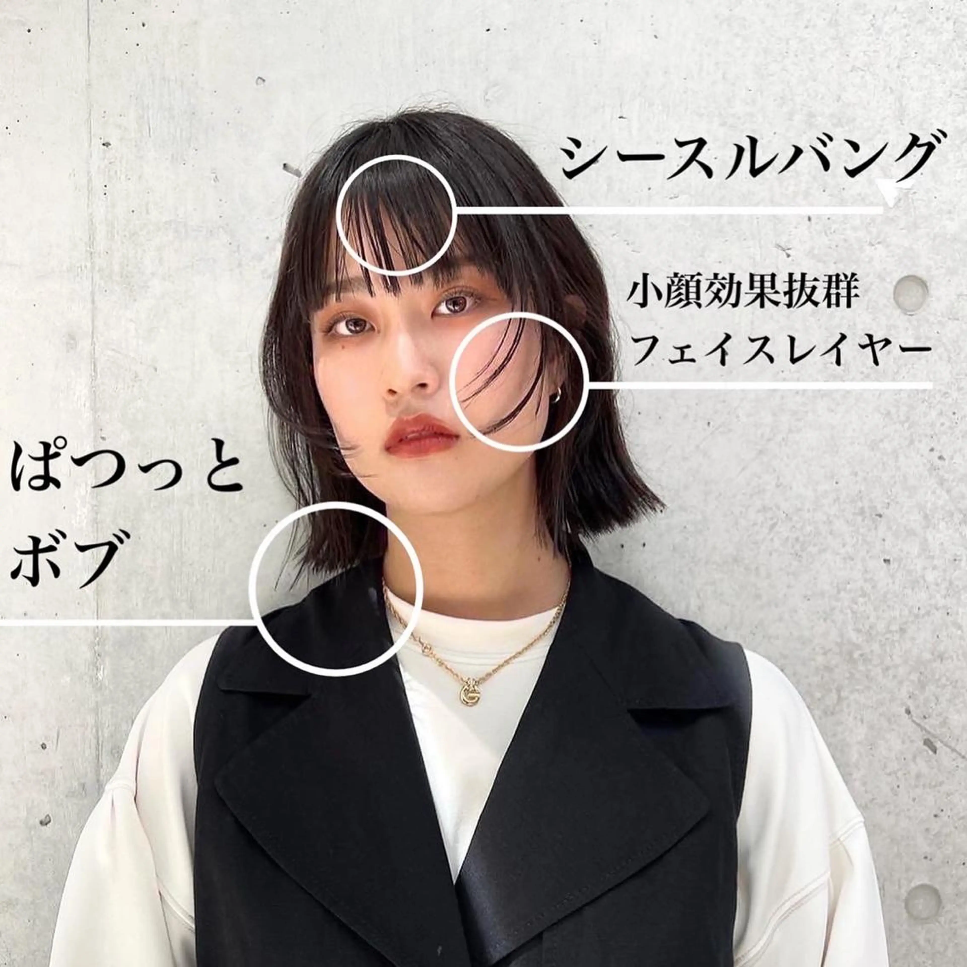 ショート ボブ レイヤー専門家 ダブルカラー修のヘアスタイル