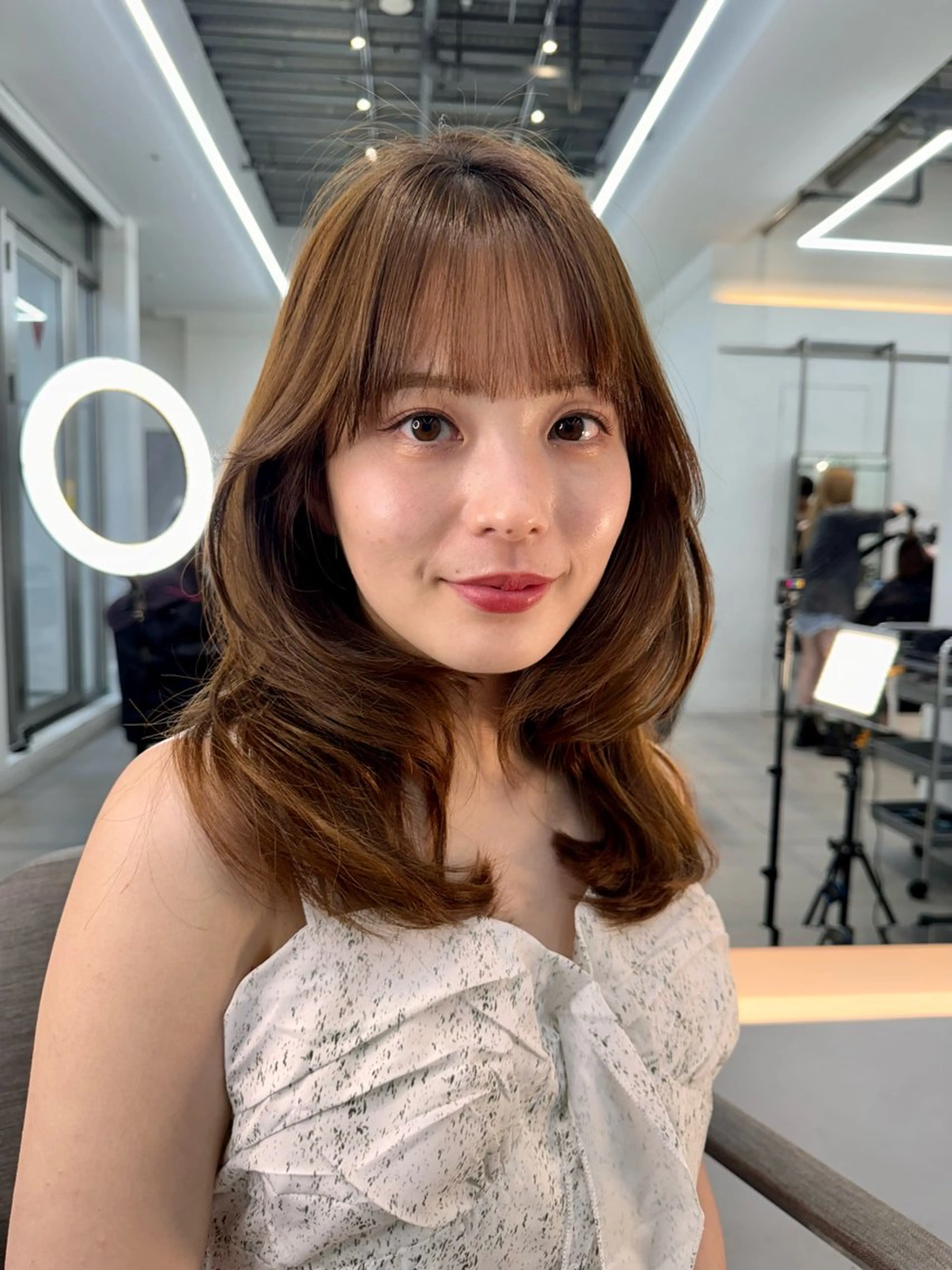 ミディアム ハッシュカット レイヤーカット 長谷川真鈴/レイヤー /髪質改善🤍🤍のヘアスタイル