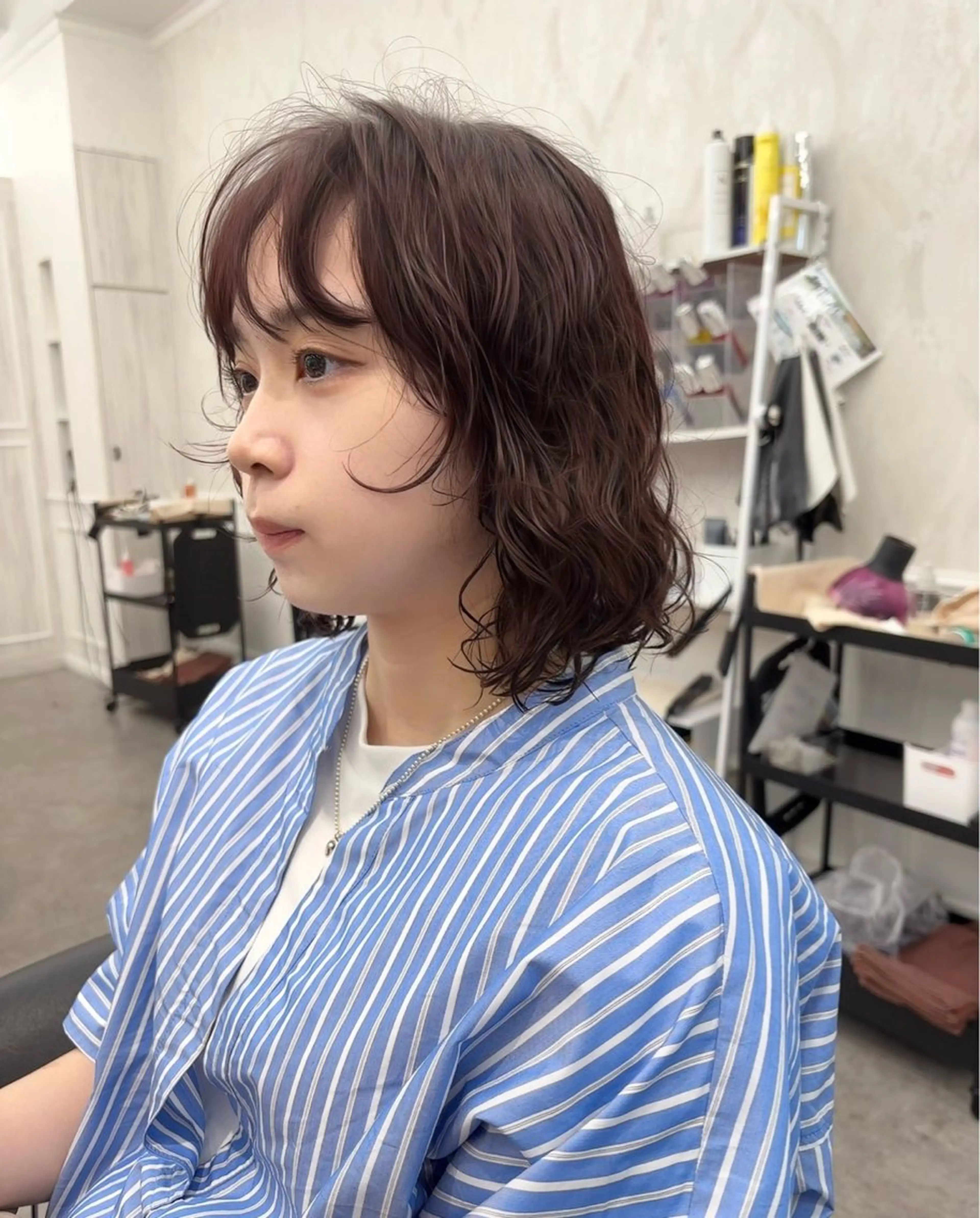 パーマ 韓国レイヤー/顔周り カット/Takunaのヘアスタイル