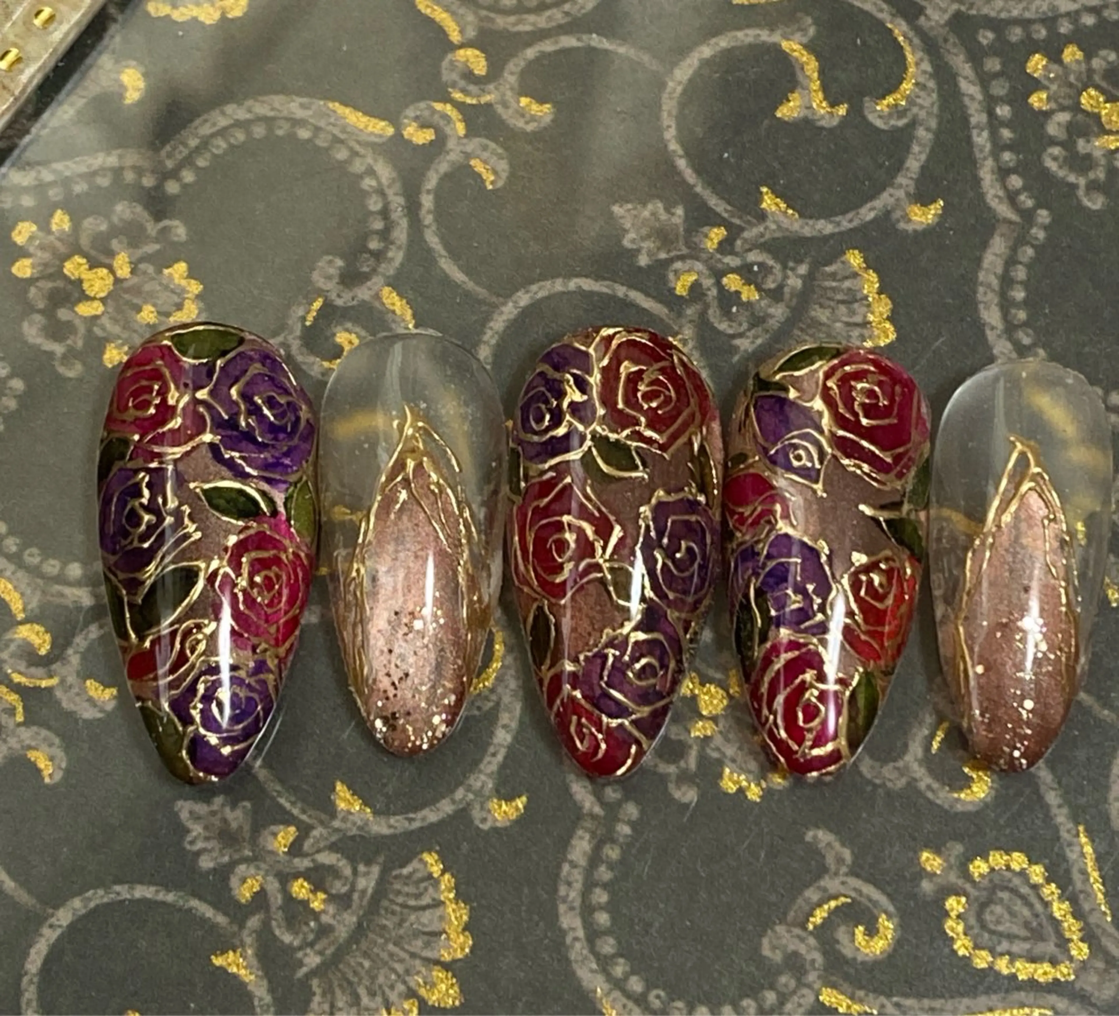 ネイル フラワーネイル 自宅ネイルサロン ♦️nuance♦️のネイルデザイン