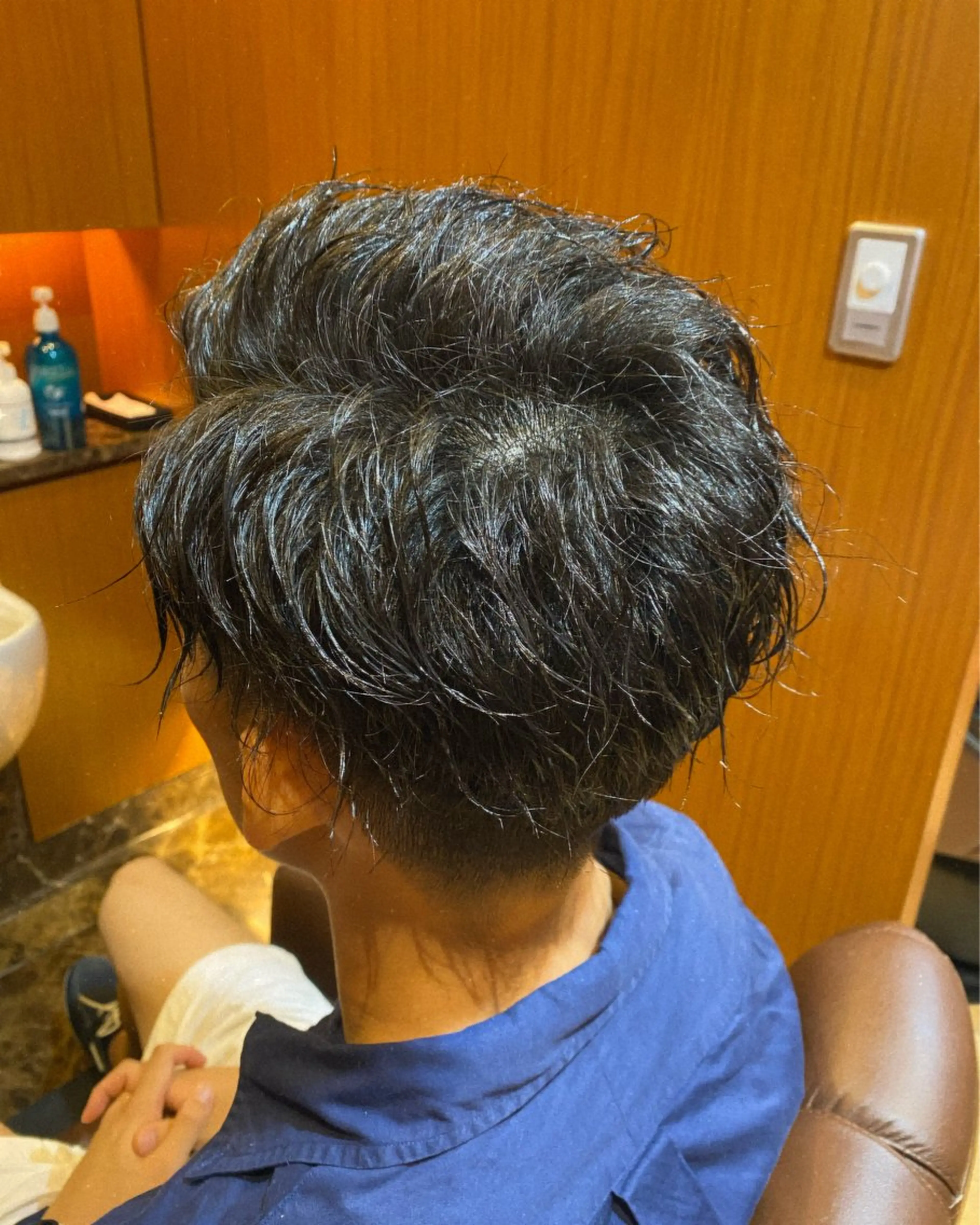 ミディアム 北川 竜也のヘアスタイル