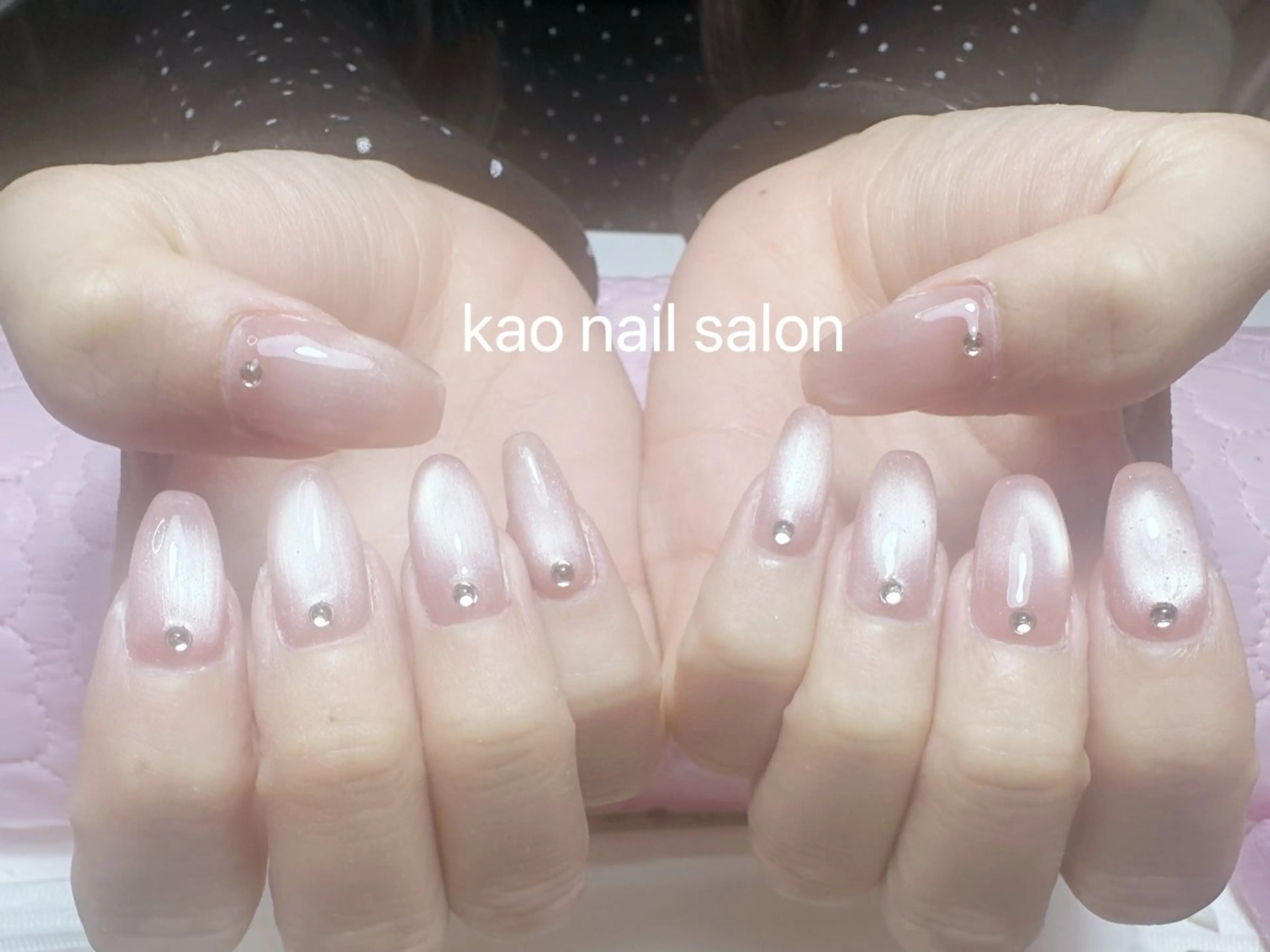 ネイル ストーンネイル kao nail マグネット/長さだしのネイルデザイン