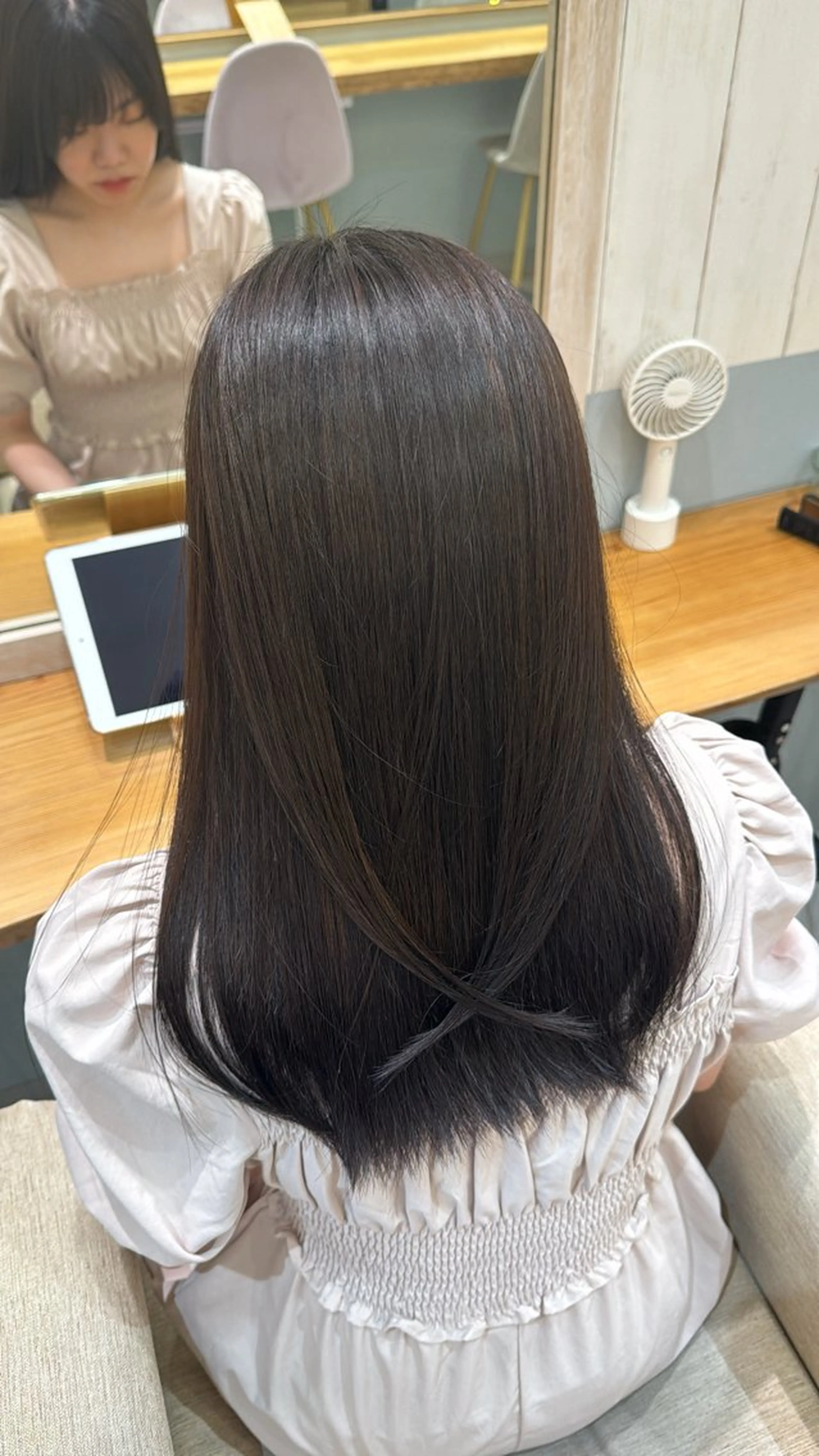 ロング パーマ 縮毛矯正 絶対垢抜けレイヤー/ 透明感カラーリョウヤのヘアスタイル