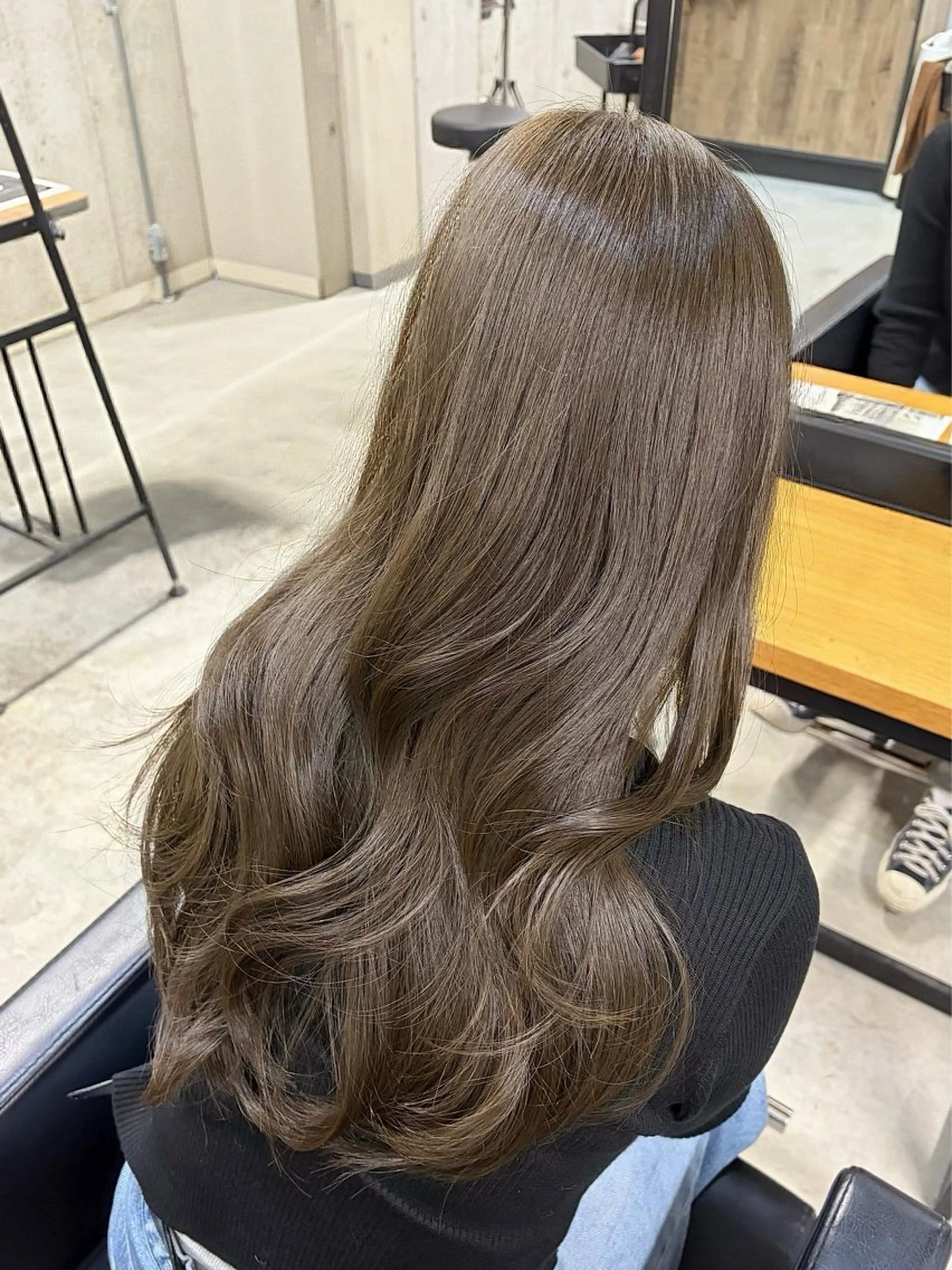 セミロング カット ヘアカラー lafit kaede/韓国ヘアのヘアスタイル