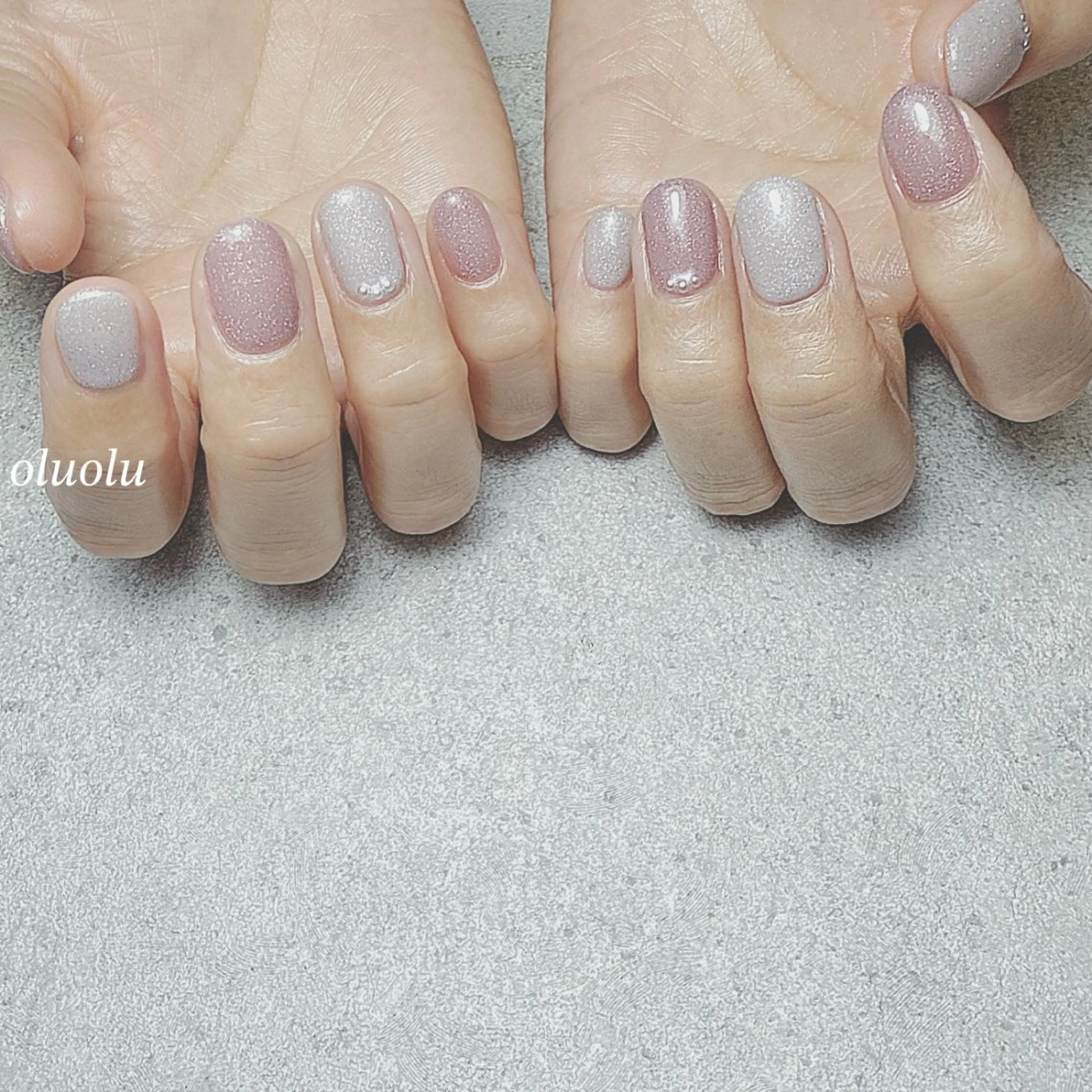 ネイル オフィスネイル ワンカラーネイル 大村 紬華のネイルデザイン