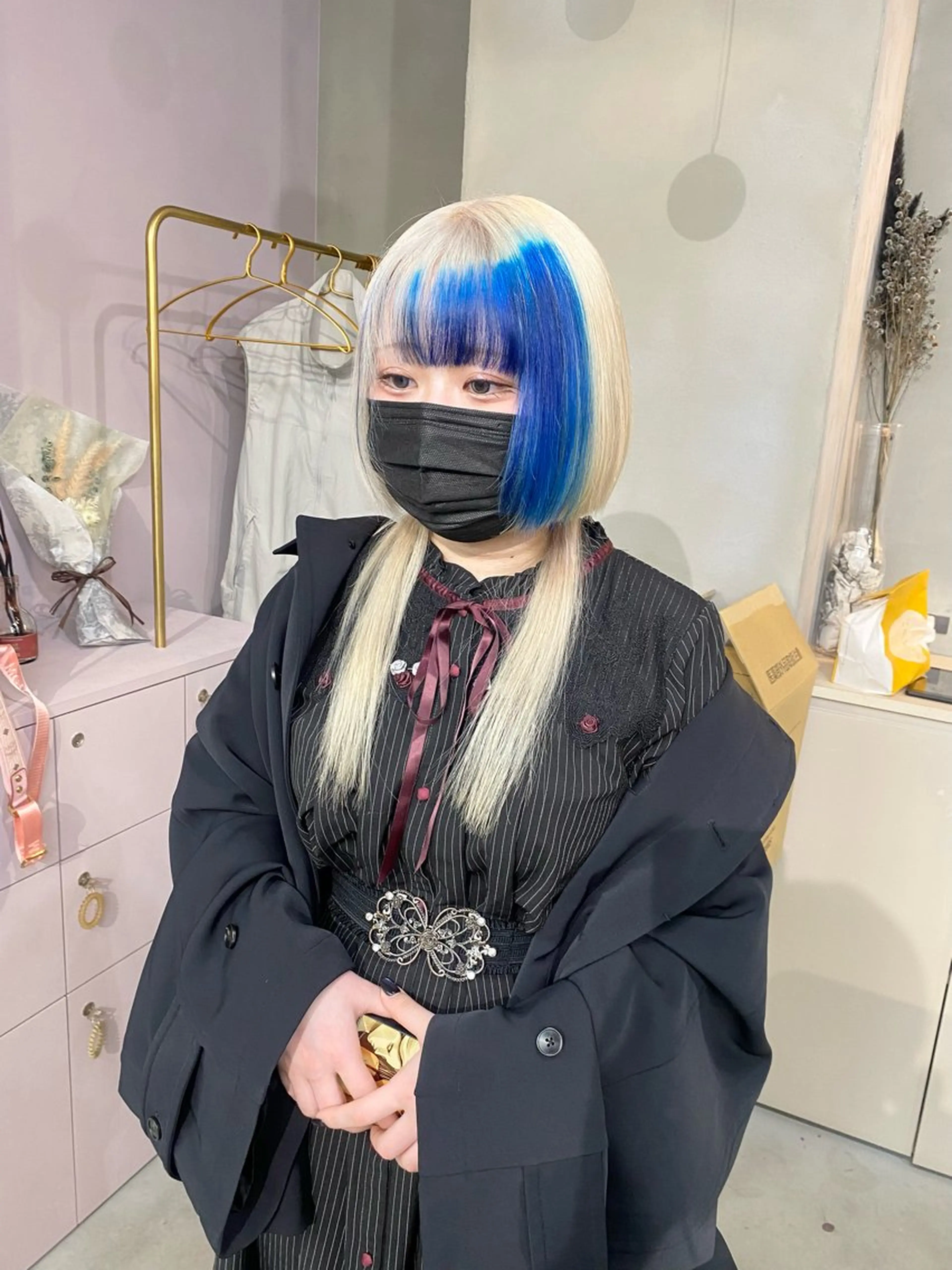 セミロング カラー ヘアカラー 前橋 姫奈のヘアスタイル