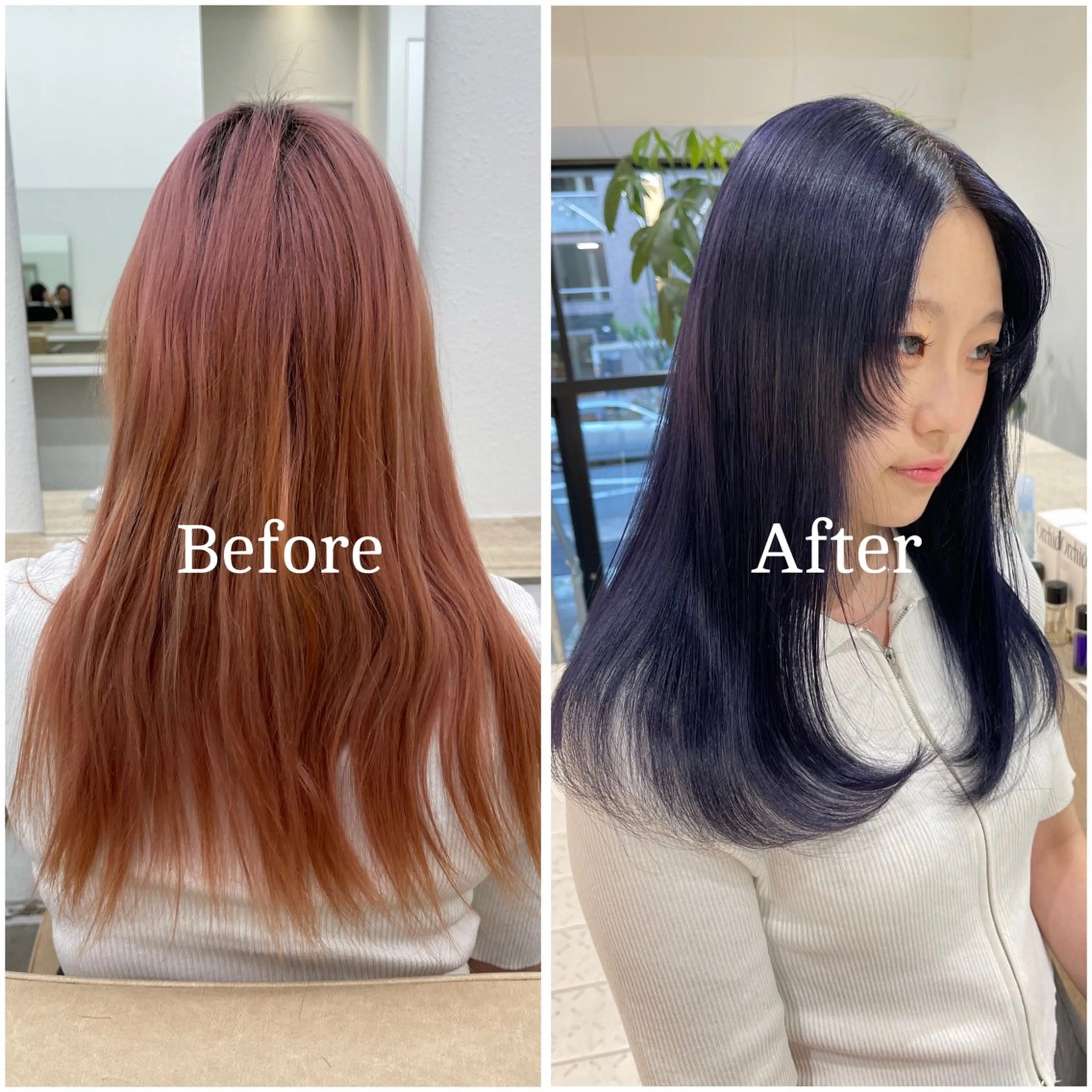 ロング カラー ブリーチ デザインカラー 似合わせカット 縮毛矯正 ムラ修正/ ハイトーン💖Riaのヘアスタイル