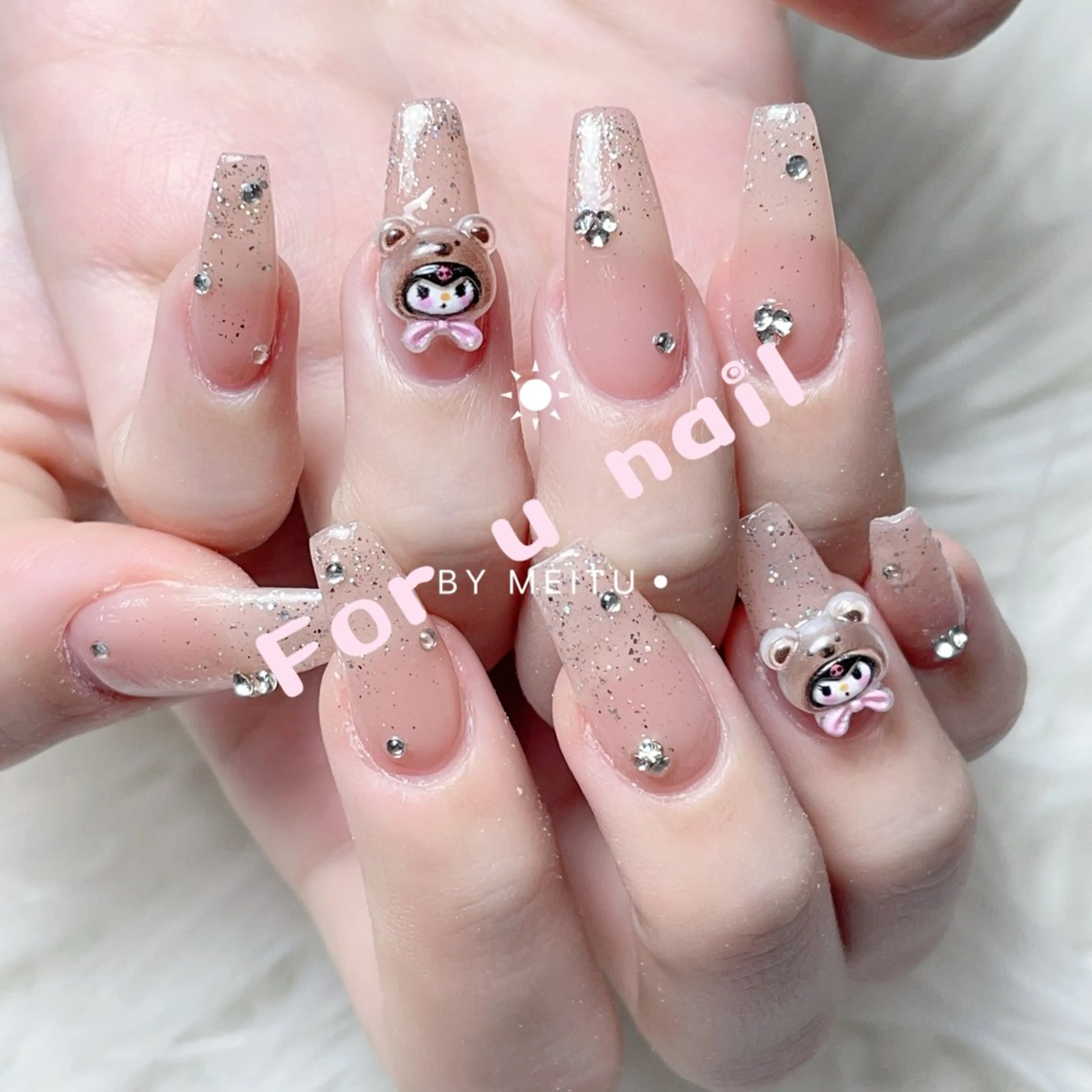 メンズ ネイル アートネイル フレンチネイル ジェルネイル キラキラネイル パラジェル Bloom スカルプ専門店のネイルデザイン