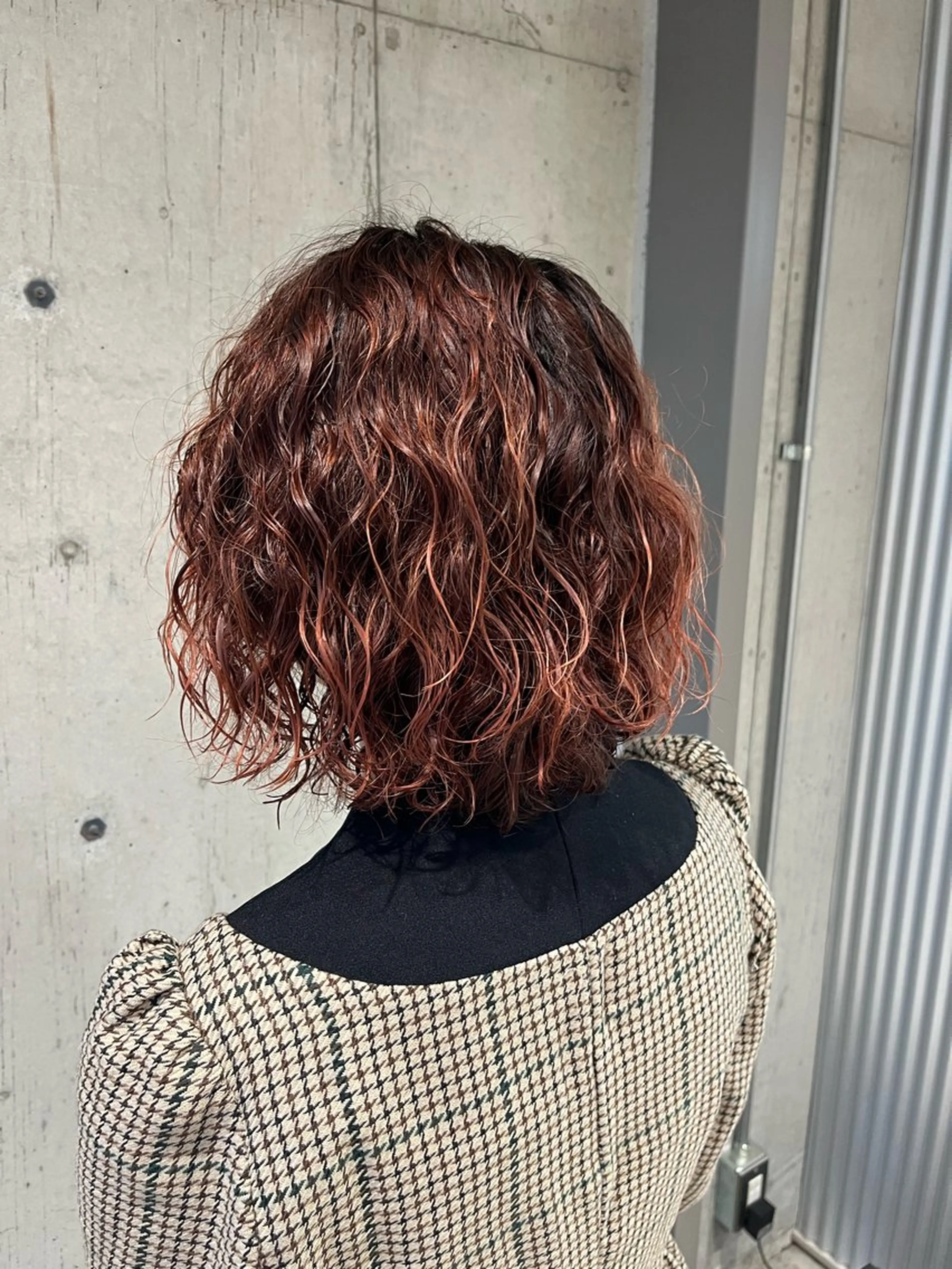 ミディアム パーマ カット パーマ トリートメント ボブ×艶カラー 特化・リクト💥のヘアスタイル