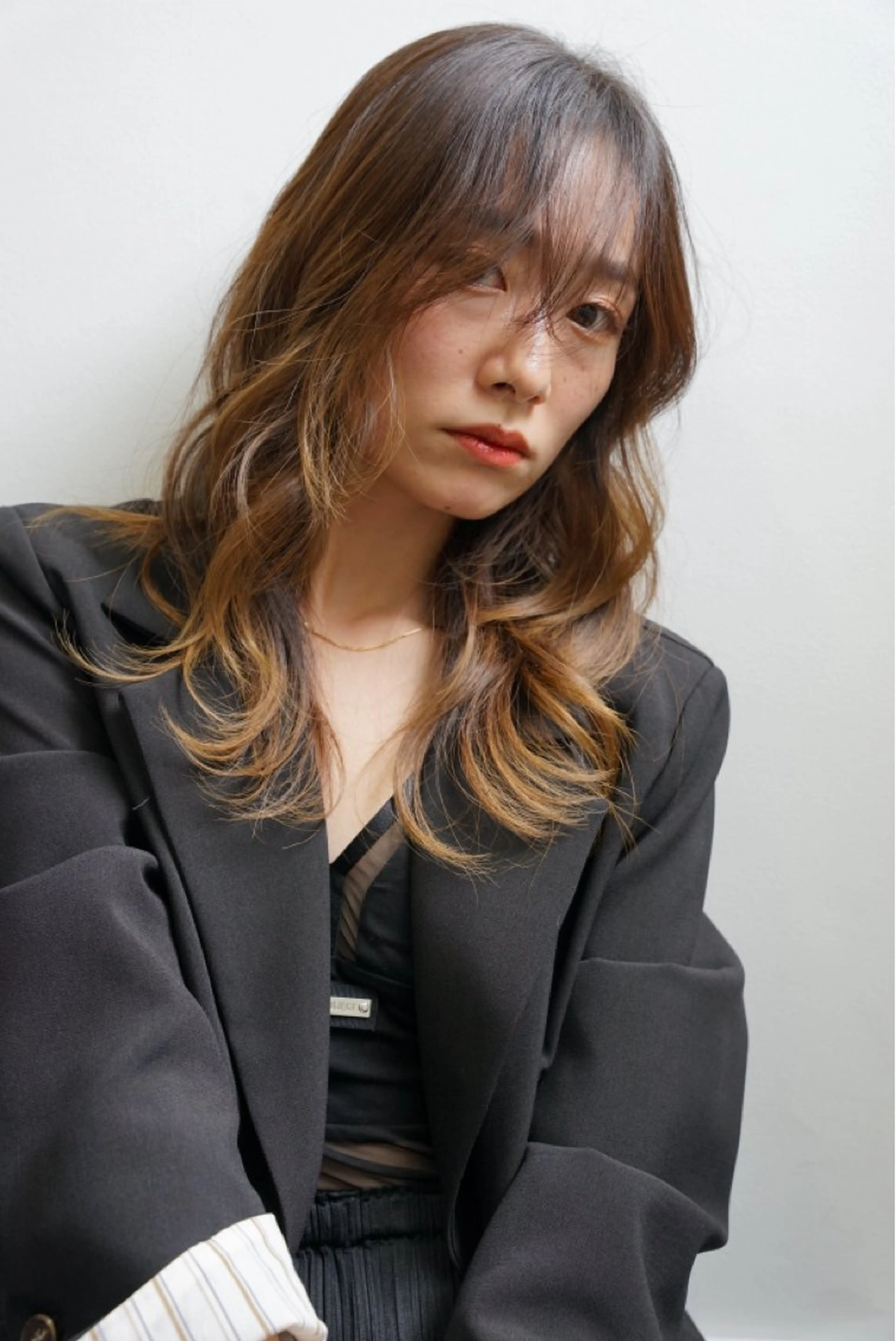 セミロング パーマ 江田 智沙穂のヘアスタイル