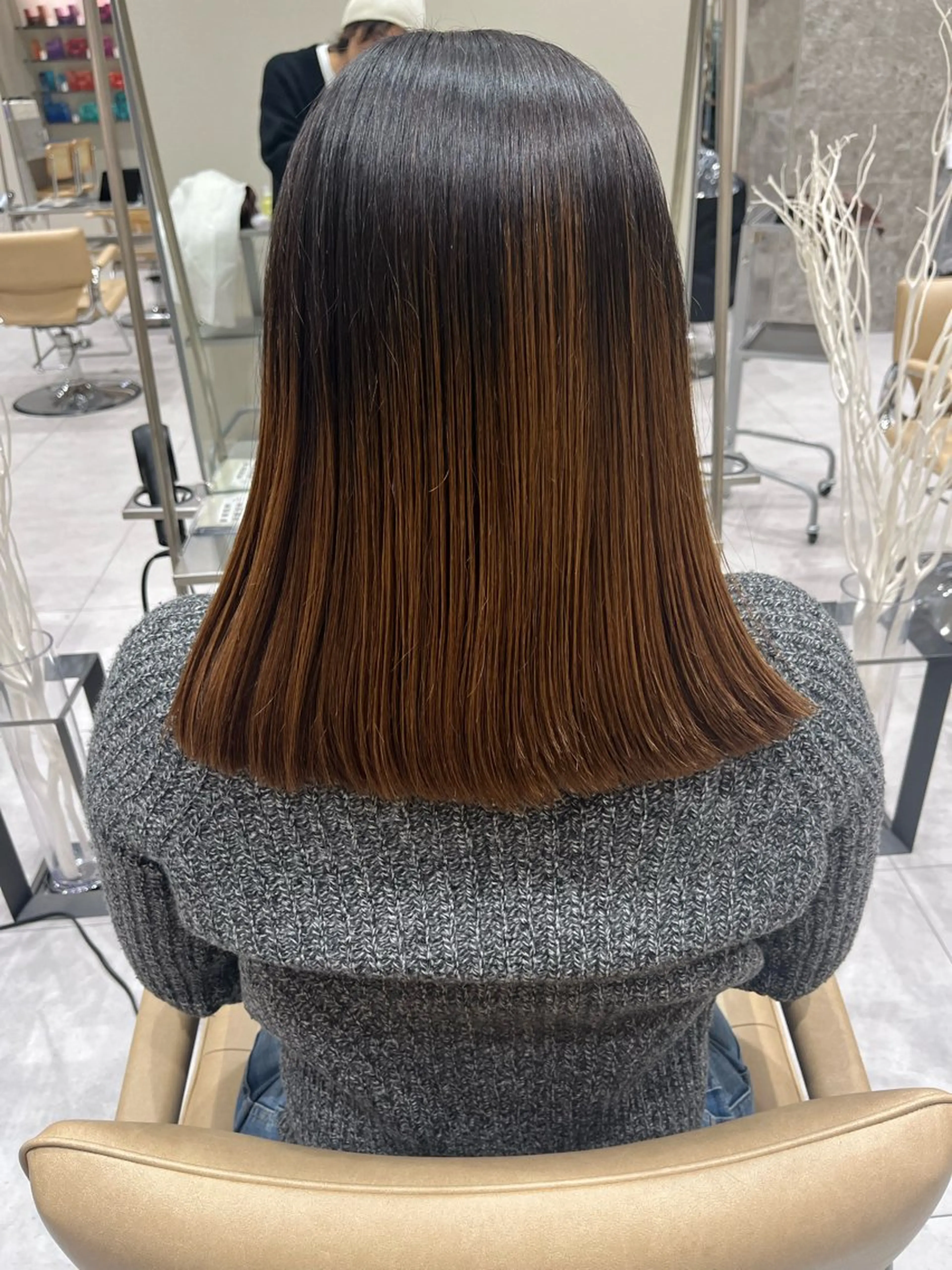 ロング カラー カット トリートメント Ken 縮毛矯正/韓国風ヘアのヘアスタイル