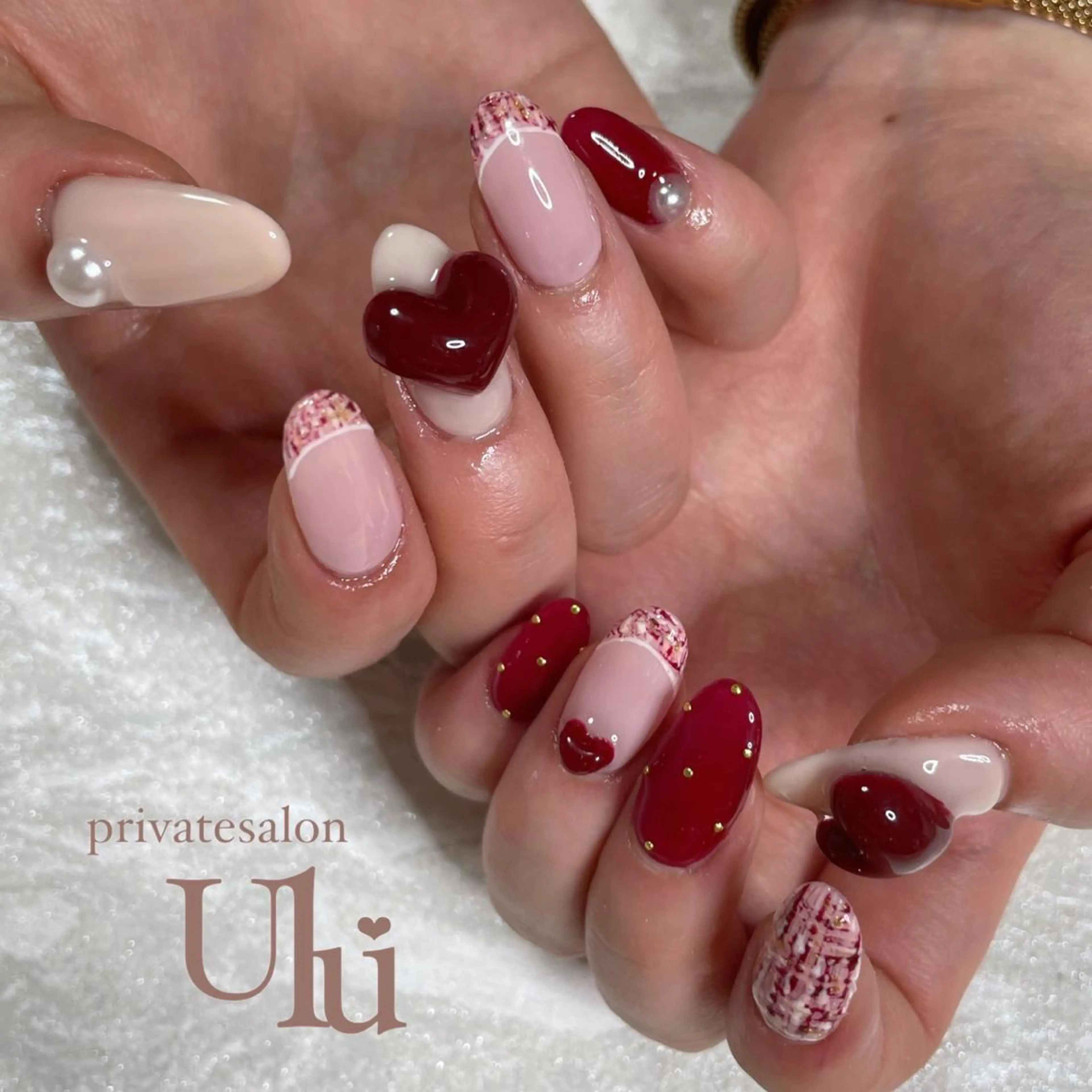 ネイル ハート nailsalon uluのネイルデザイン