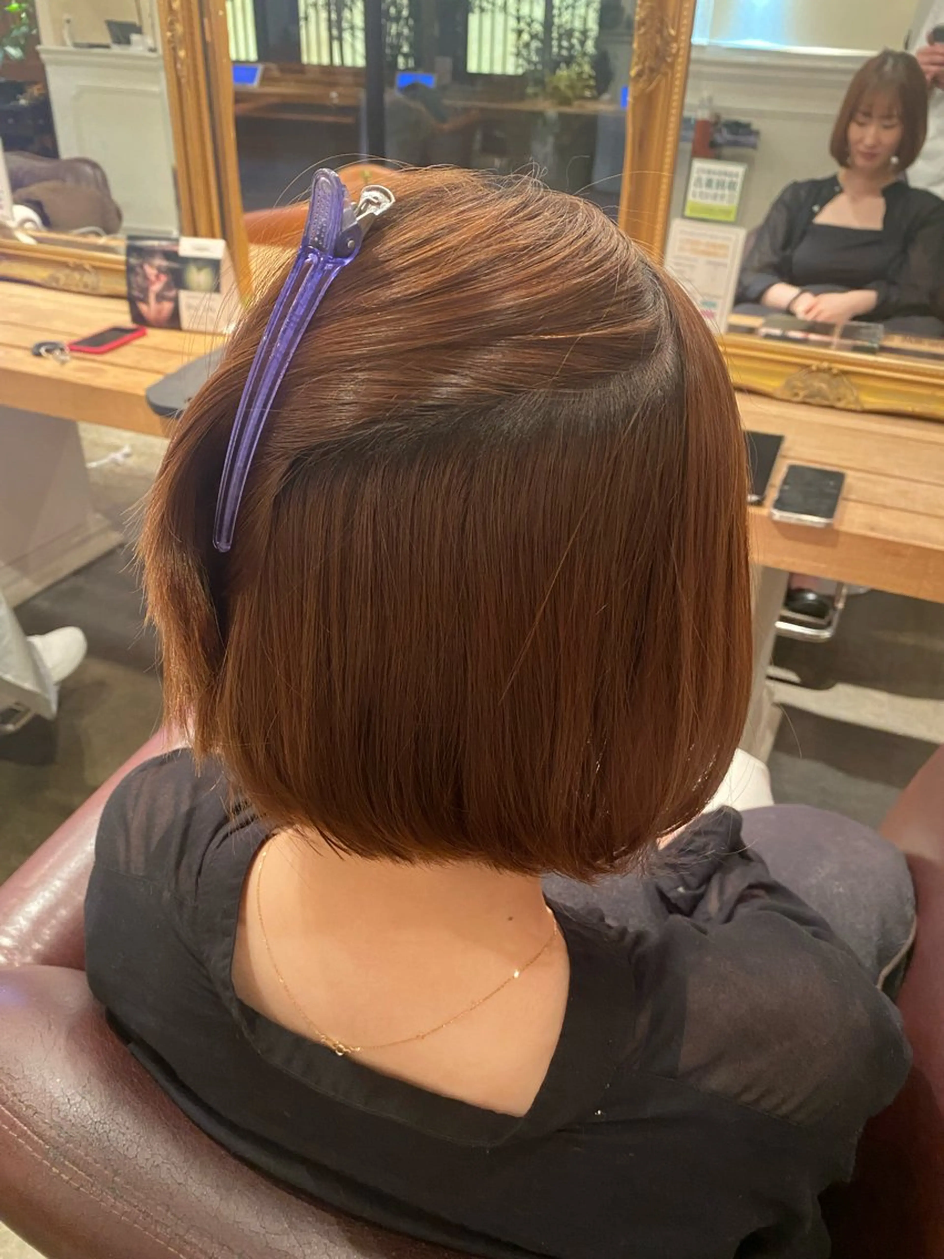 ミディアム パーマ 髪質改善&縮毛矯正 カット/soyaのヘアスタイル