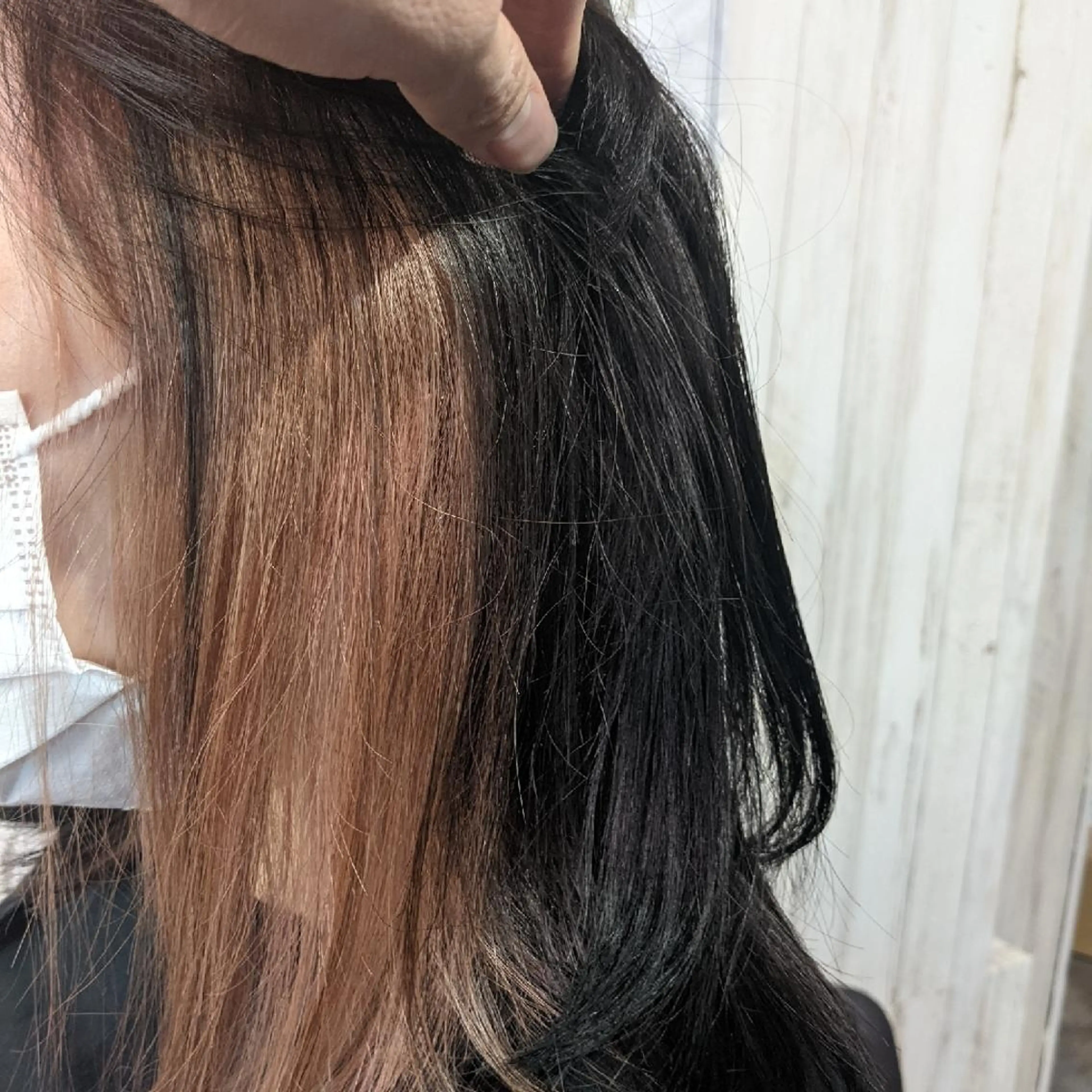 セミロング 切りっぱなしボブ ショートボブ セミロングパーマ ミストバング ボブ メンズパーマ/顔周り レイヤーカット/えののヘアスタイル