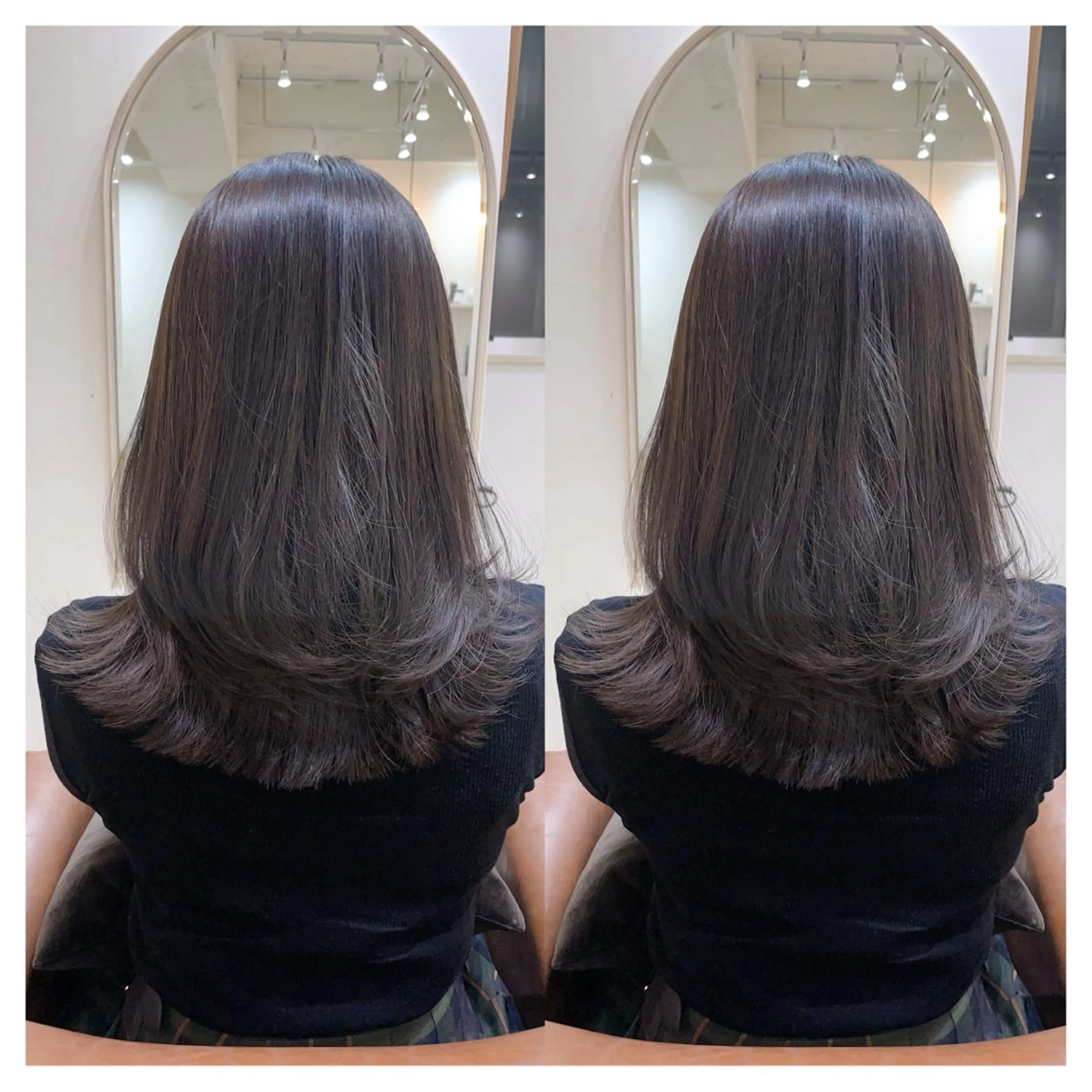 ミディアム カラー カット ヘアカラー トリートメント 村山 茉衣のヘアスタイル