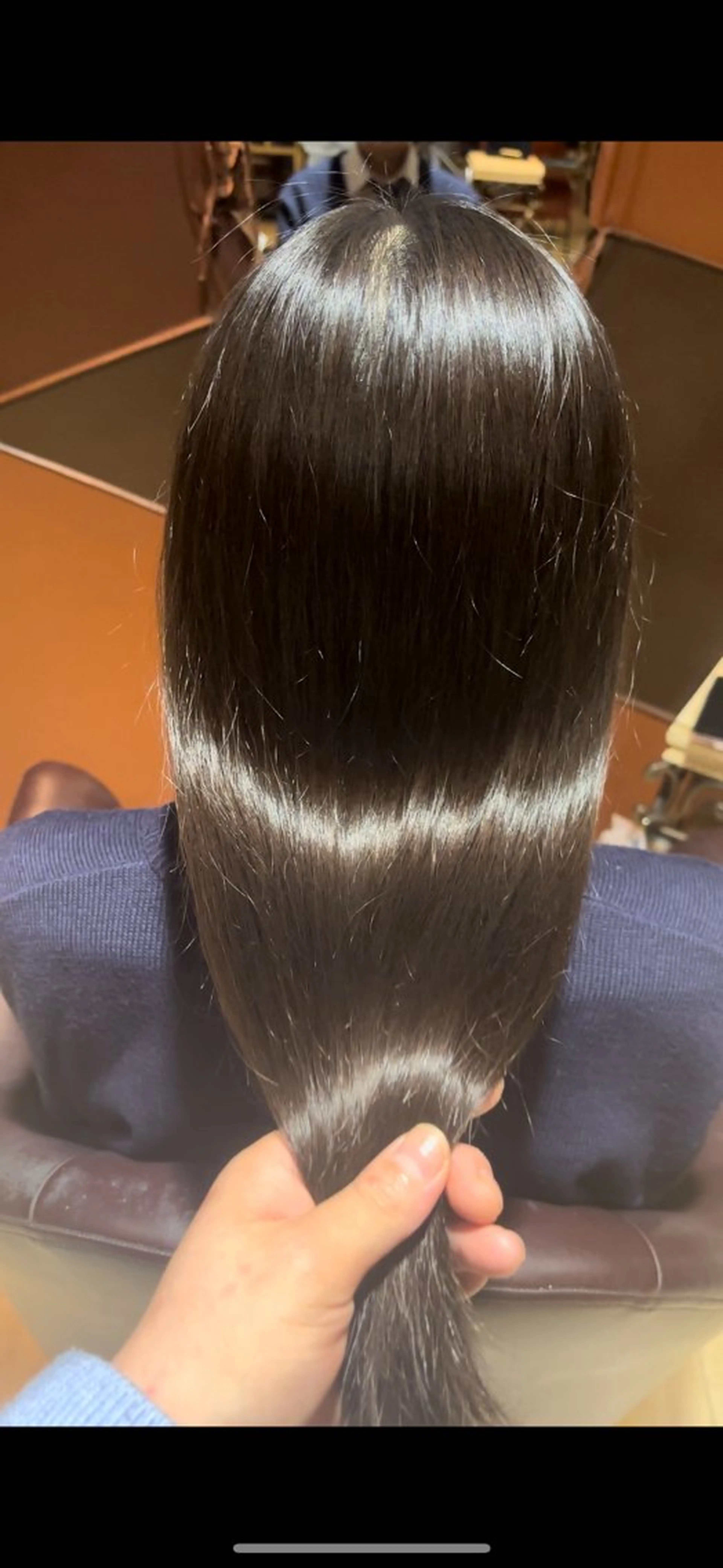 ロング パーマ 学生 縮毛矯正 ストレートパーマ よしなり あみのヘアスタイル