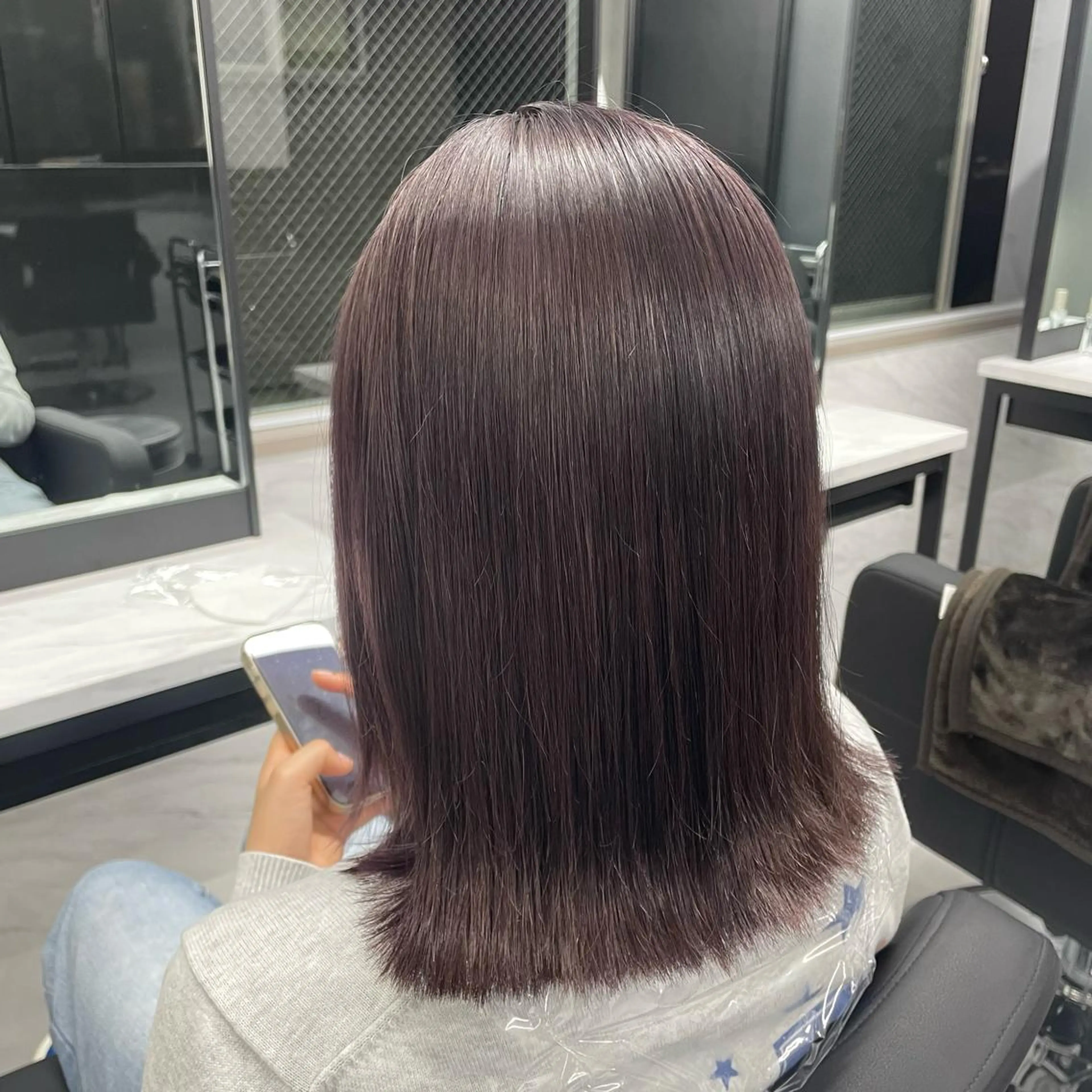 ミディアム カラー ダブルカラー グレージュ ラベンダーカラー ラベンダーグレージュ ラベンダーグレー wehlen_ keisukeのヘアスタイル