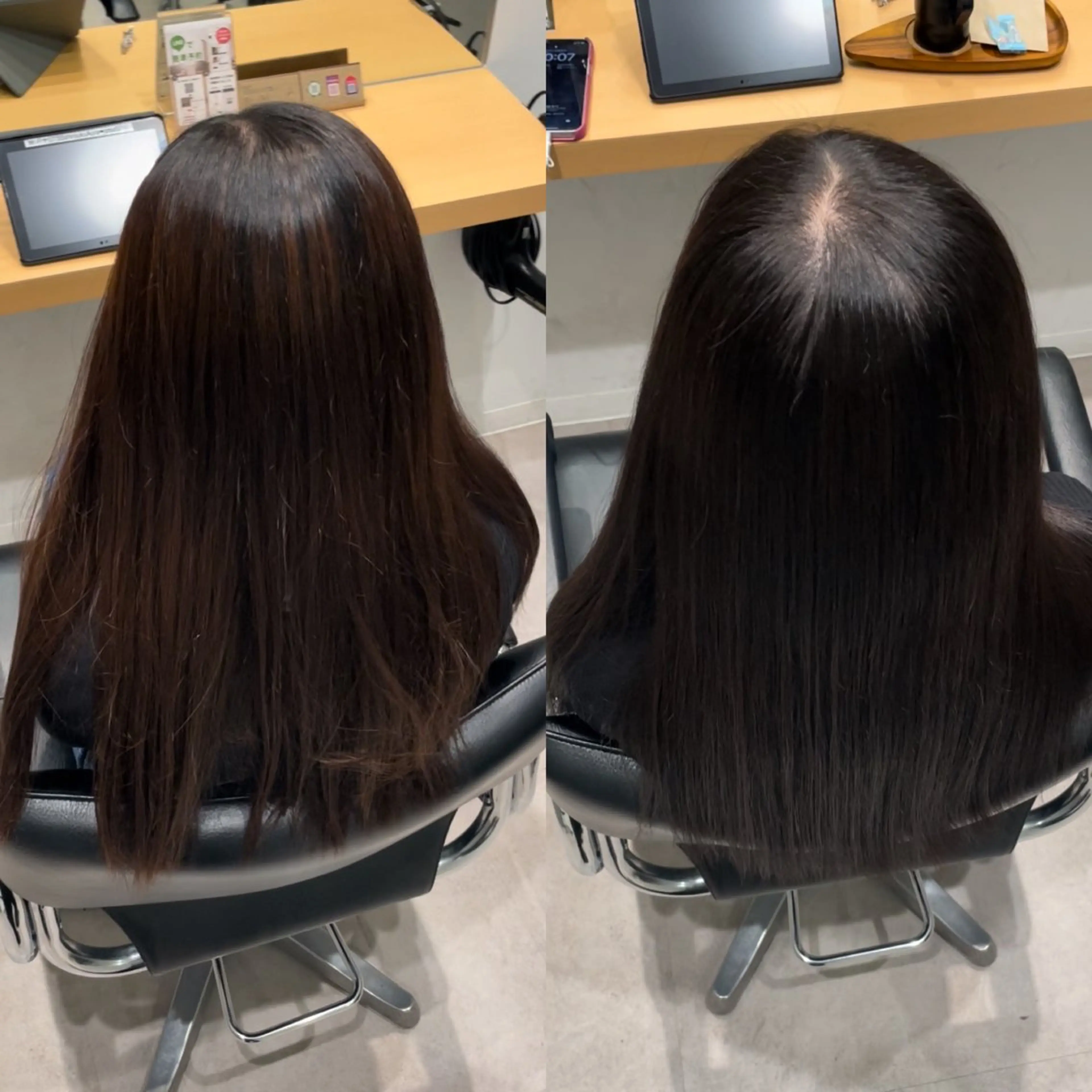 セミロング カラー アディクシーカラー 透明感カラー エドルカラー グレージュ トリートメント 髪質改善ヘアケア 艶髪特化/上田のヘアスタイル
