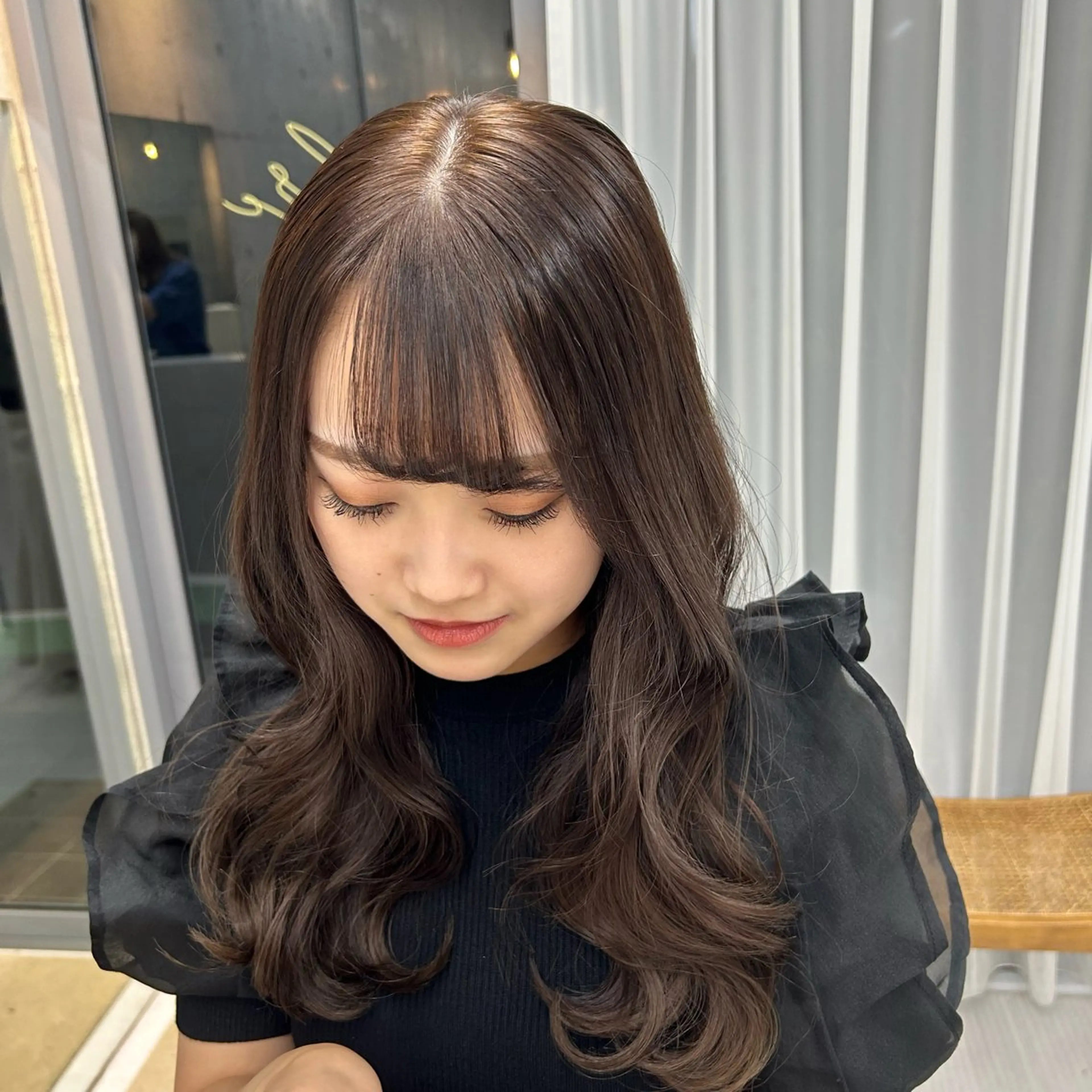 ロング ヘアカラー トリートメント LOE Yuuka/42🩵のヘアスタイル